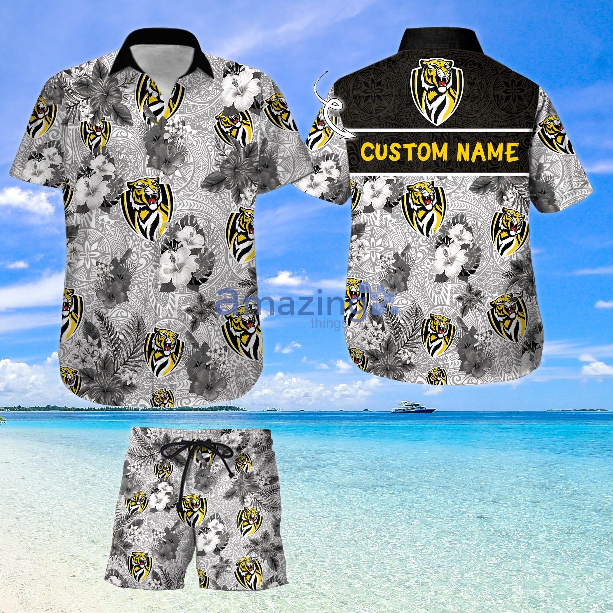 Custom Name For Fans Richmond Afl Hawaiian Shirt And Shorts Product Photo 1