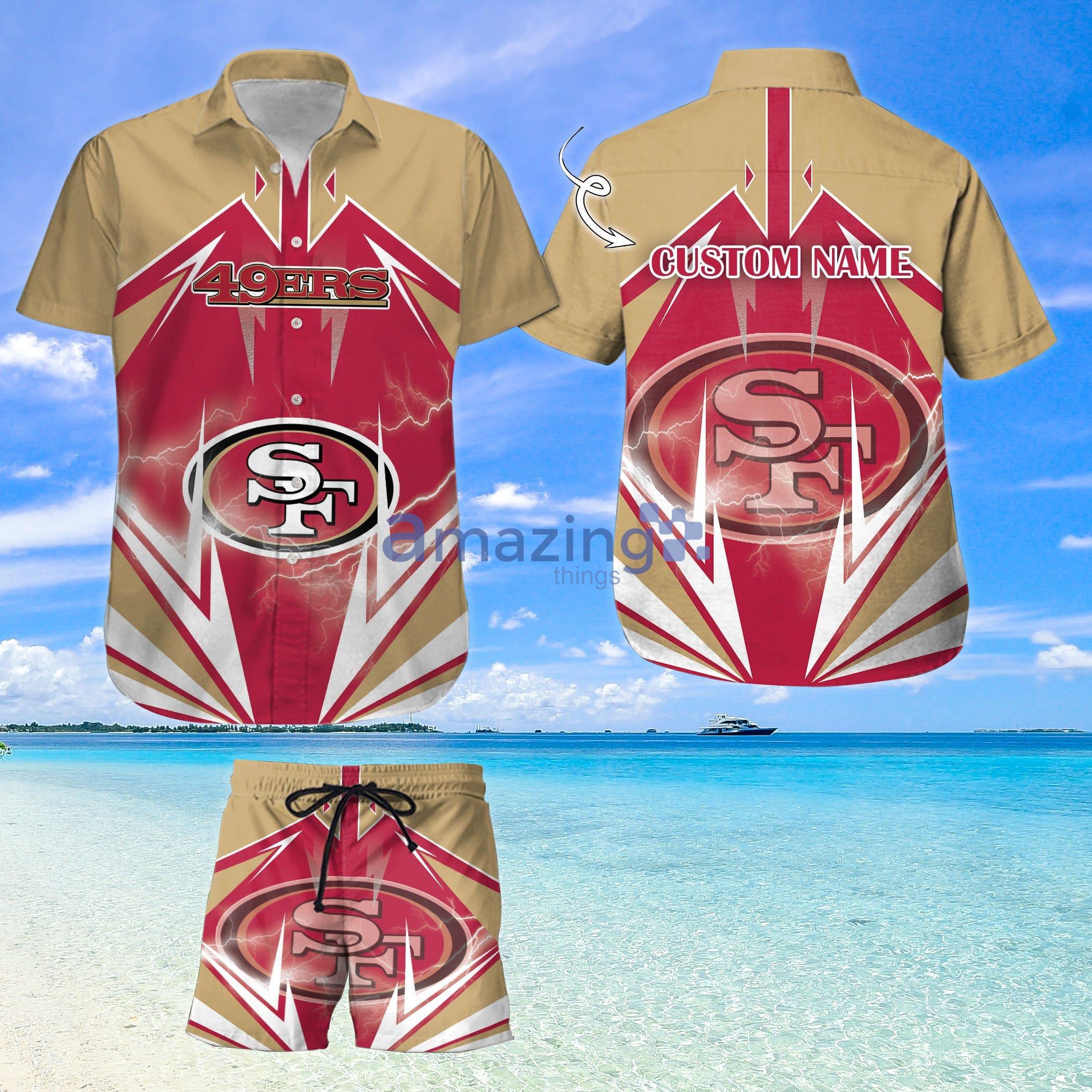 San Francisco 49ers Custom Name NFL Hawaiian Shirt And Shorts Gift