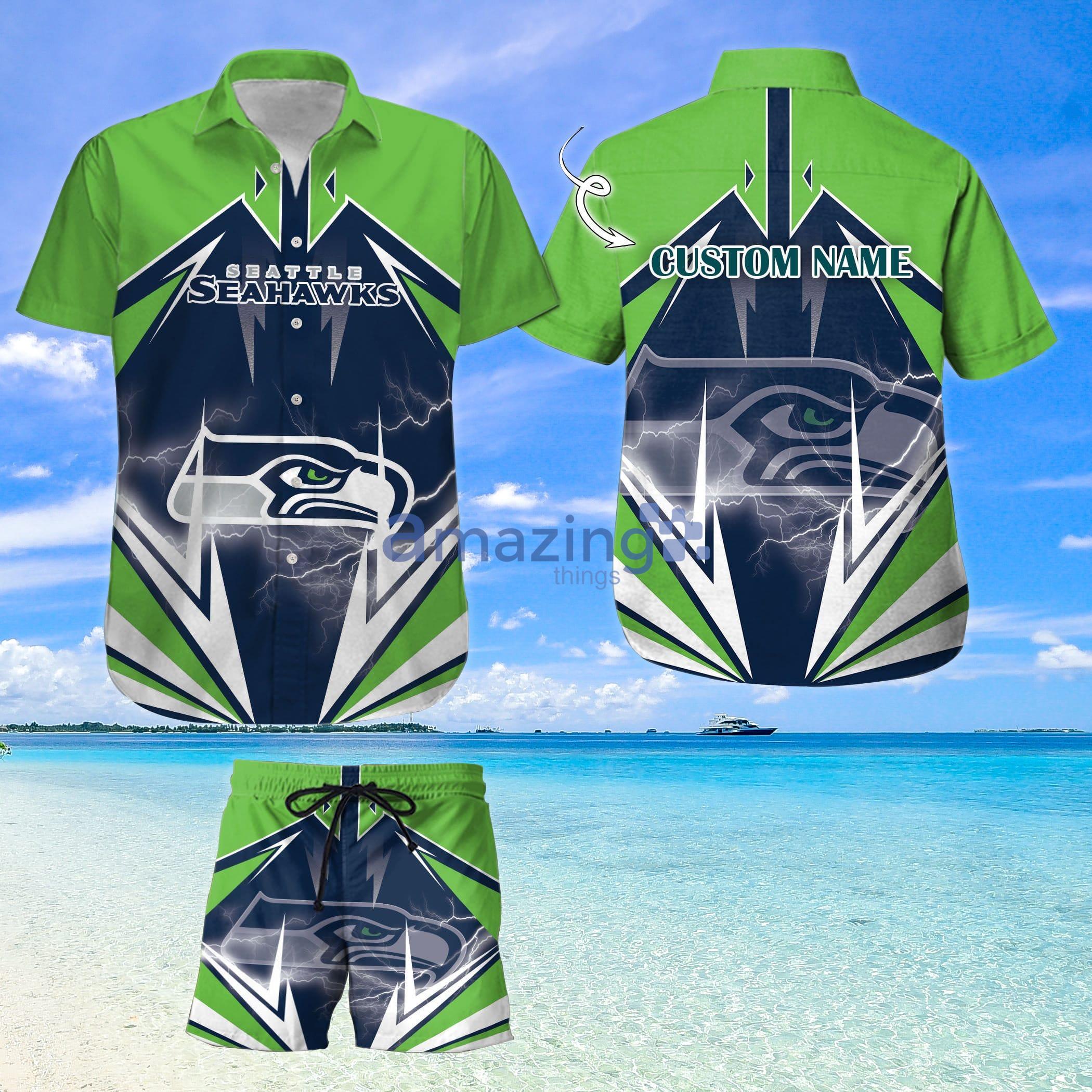 Seattle Seahawks Custom Hawaiian Shirt & Short, T-Shirt Hawaiian