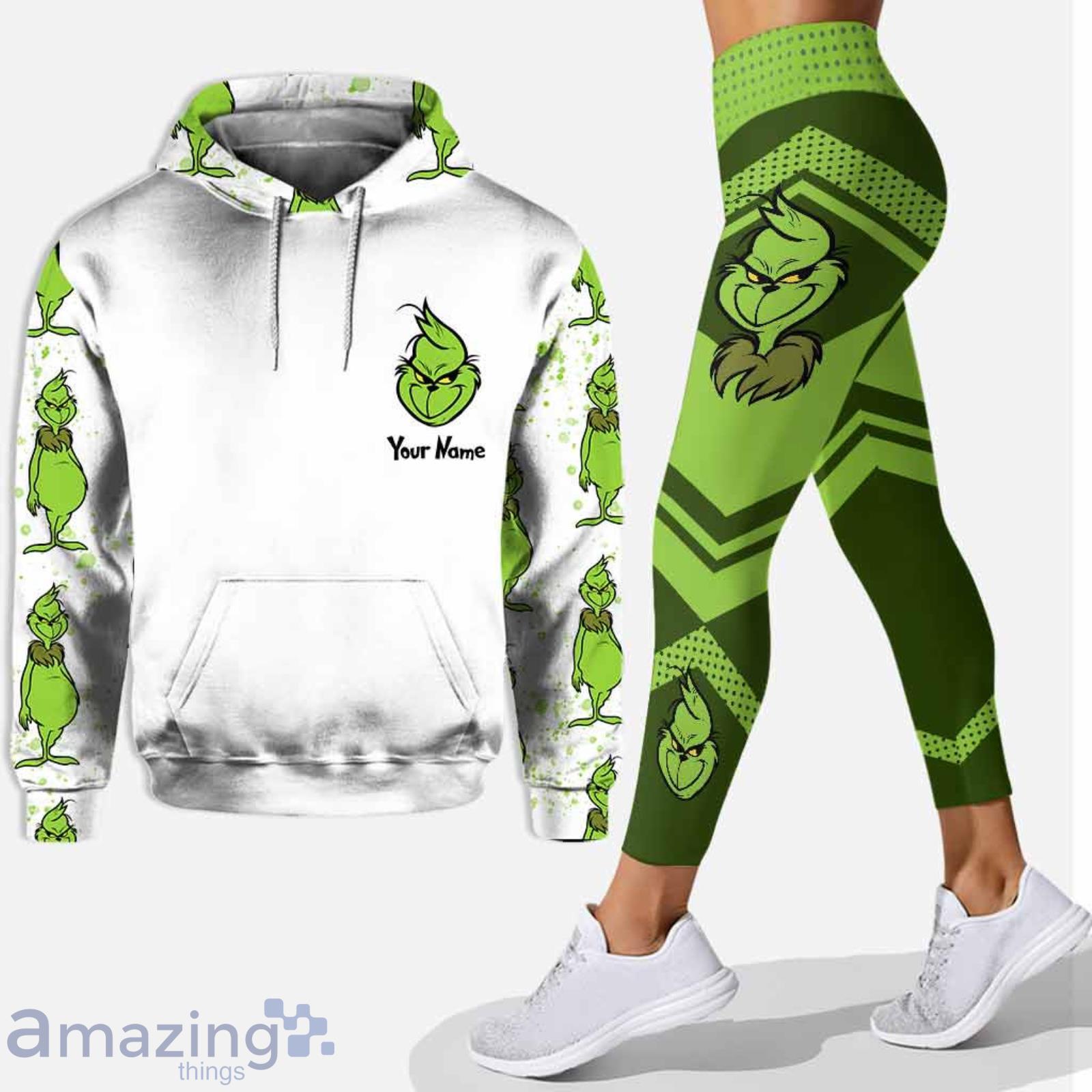 Custom Name Grinch Rock Paper Scissors Throat Punch I Win All Over Print 3D  Hoodie And Leggings