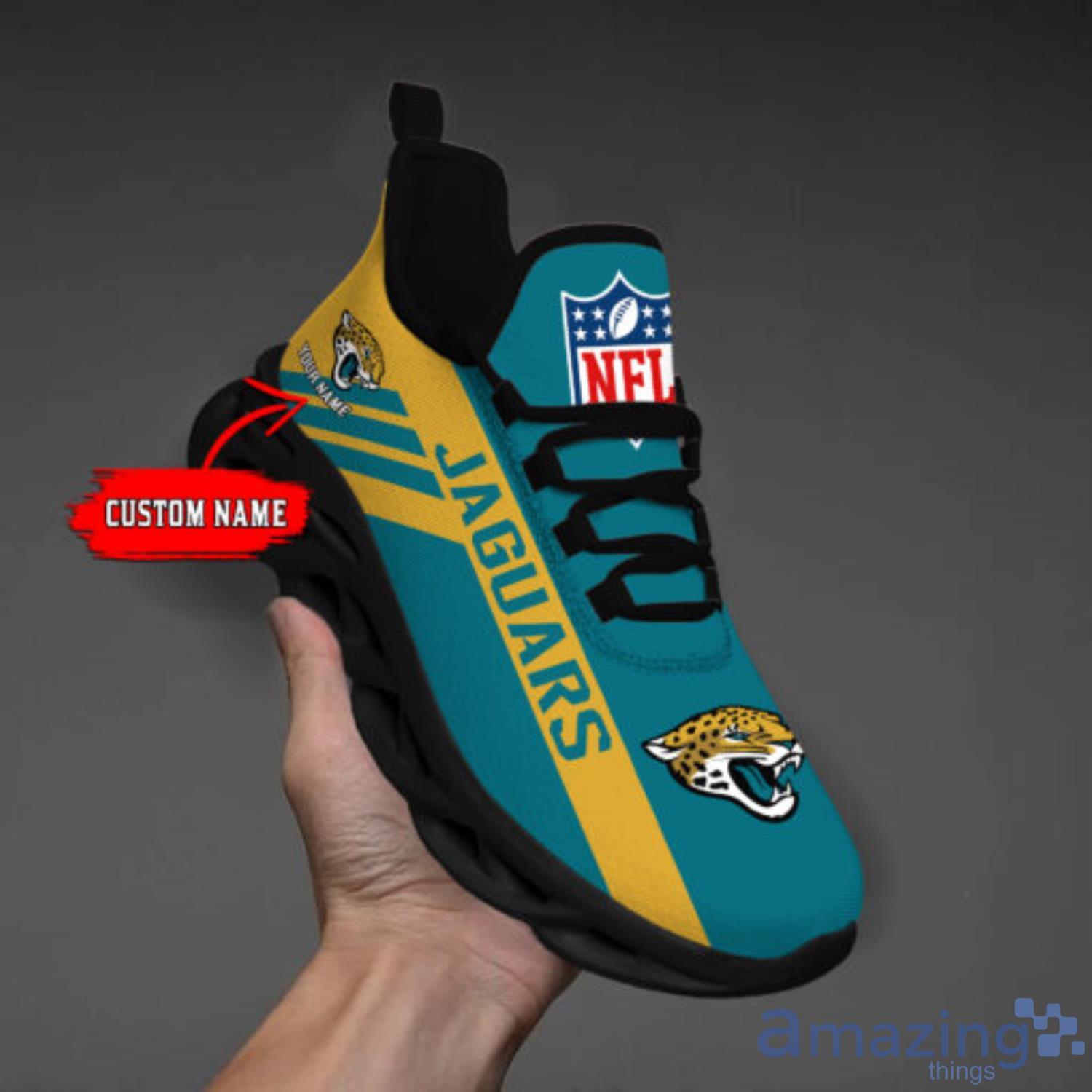 Custom Name Jacksonville Jaguars Fans Gift Max Soul Shoes Sneakers image Custom Name Jacksonville Jaguars Fans Gift Max Soul Shoes Sneakers Product Photo 4