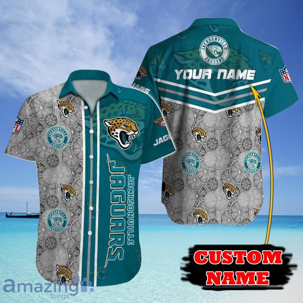 Custom Name Jacksonville Jaguars NFL Lemon Tropical Hawaiian Shirt - Custom Name Jacksonville Jaguars NFL Lemon Tropical Hawaiian Shirt