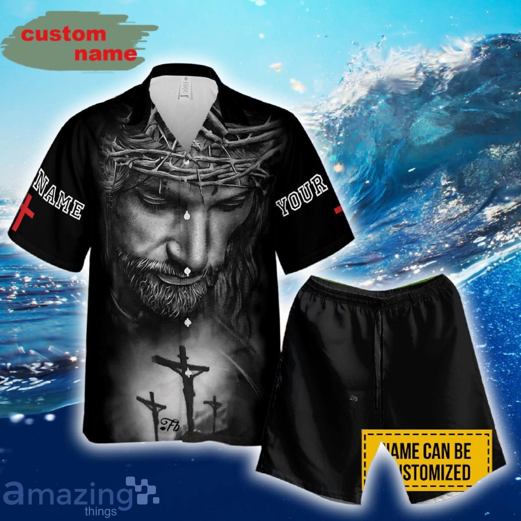 Custom Name Jesus Christian A Child Of God Hawaiian Shirt And Short Product Photo 1