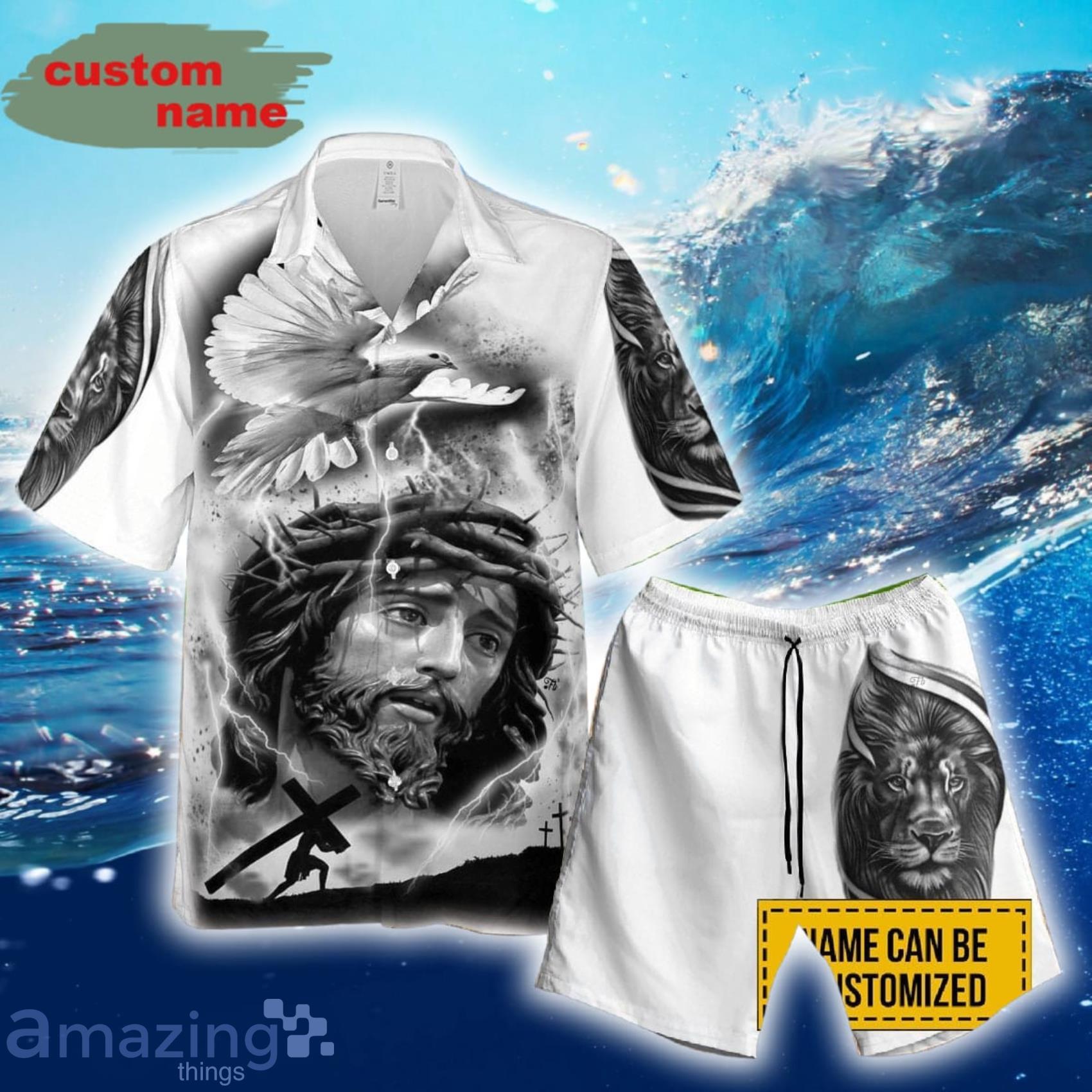 Custom Name Jesus Is My God My Life My All Hawaii Shirt And Short Product Photo 1