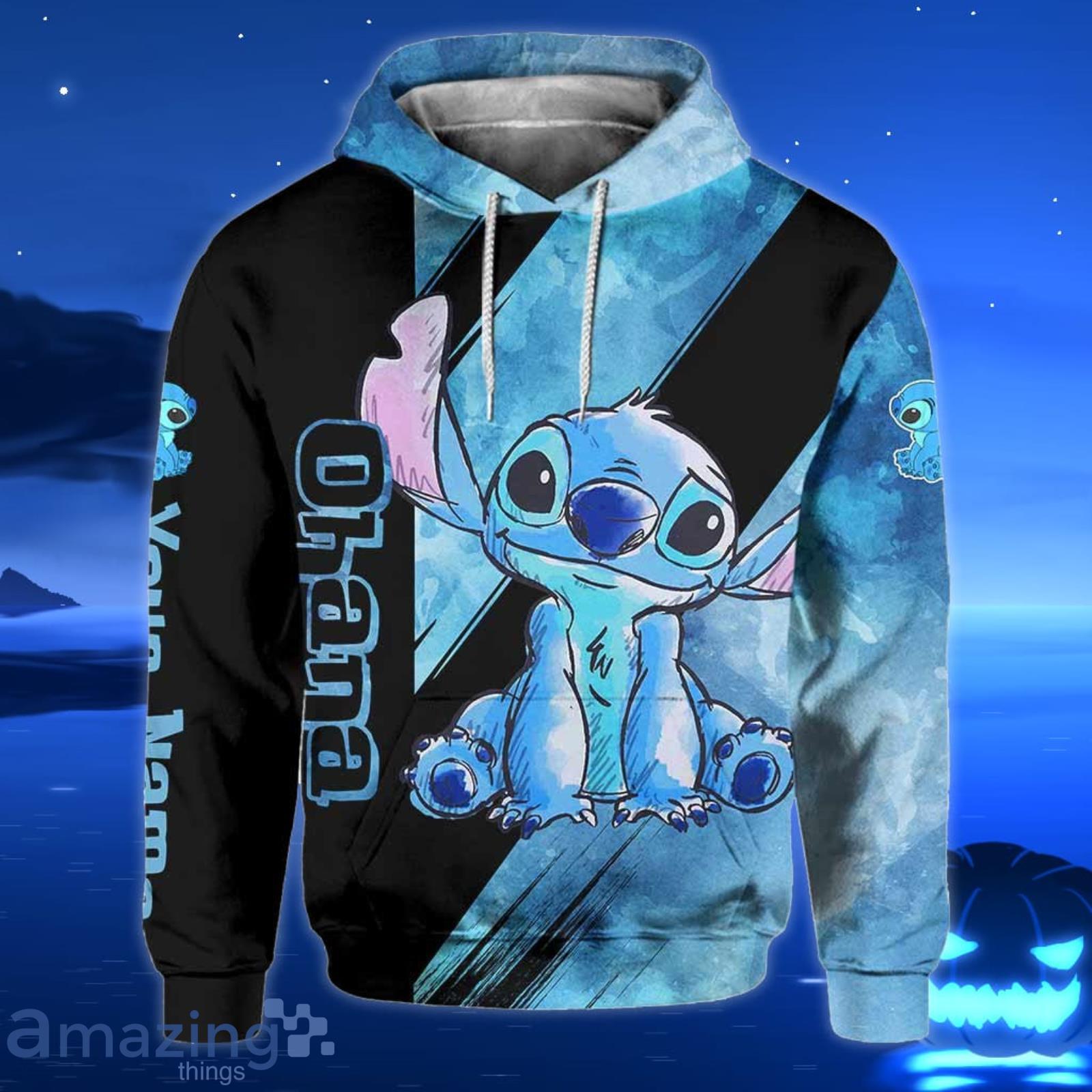 Custom Name Lovely Stitch Ohana All Over Print 3D Hoodie And Leggings Product Photo 1