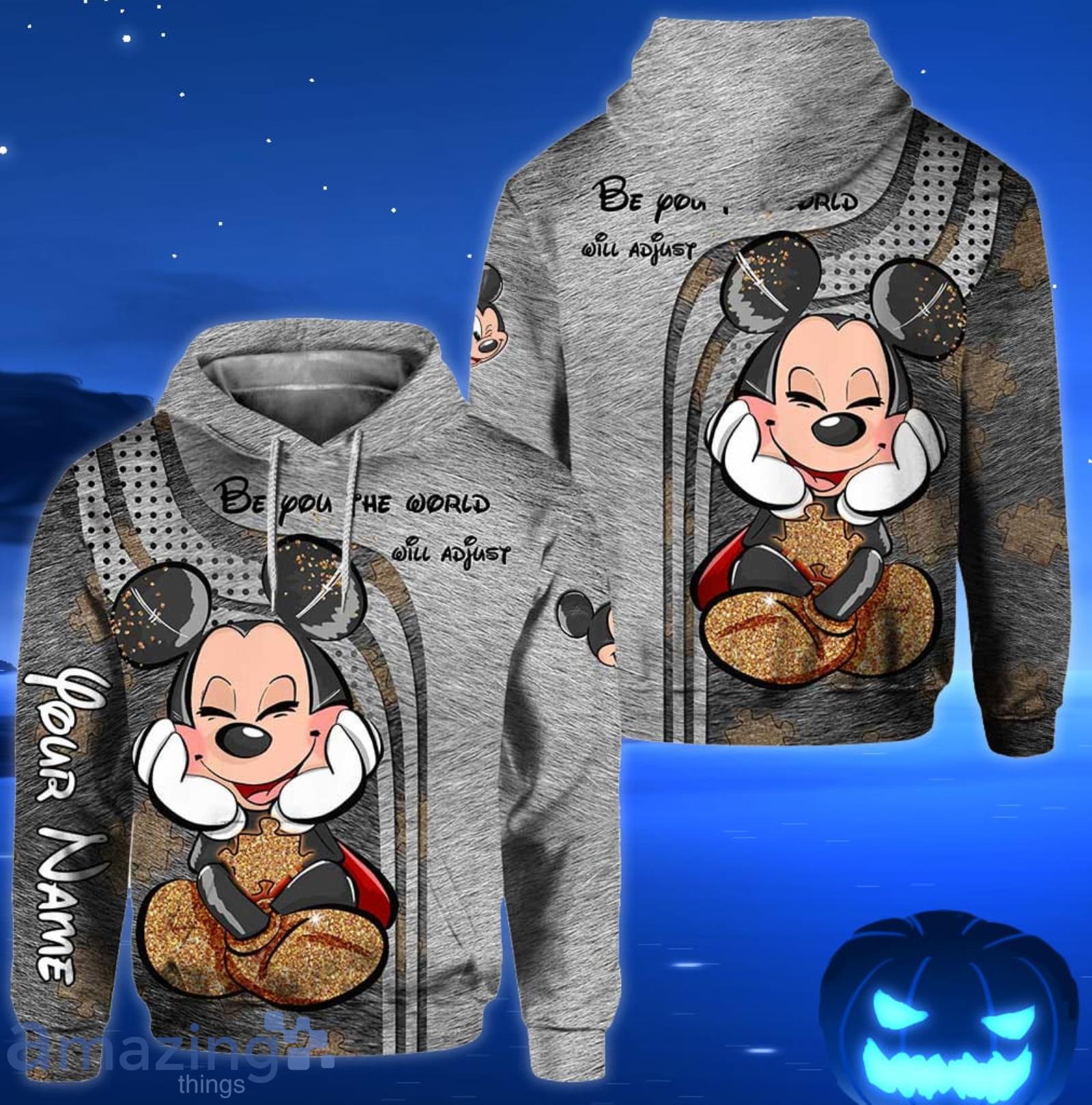 Custom Name Mickey Mouse Autism Be You The World Will Adjust Hoodie And Leggings image Custom Name Mickey Mouse Autism Be You The World Will Adjust Hoodie And Leggings Product Photo 3