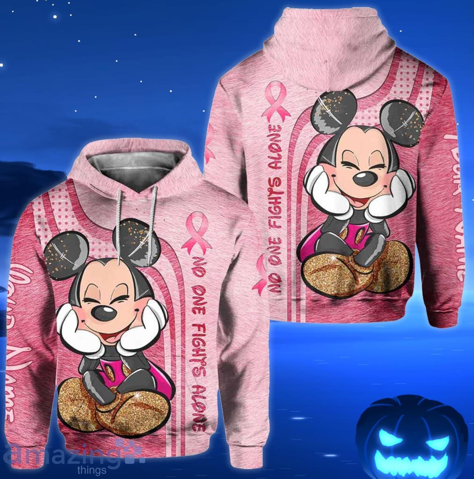 Custom Name Minnie Mouse No One Fights Alone Pink All Over Print