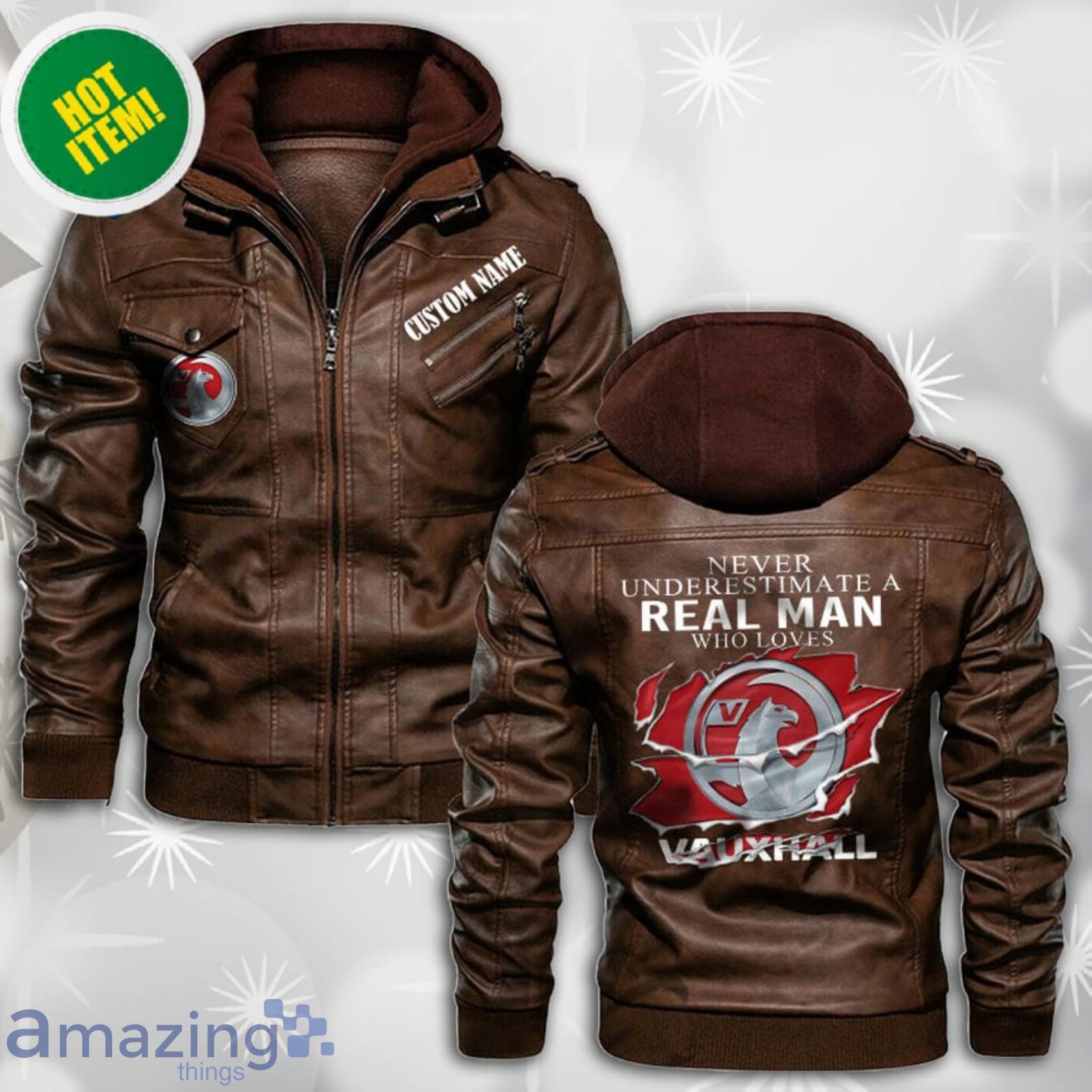 Custom Name Never Underestimate A Real Man Who Loves Vauxhall Astra 2D Leather Jacket Product Photo 1