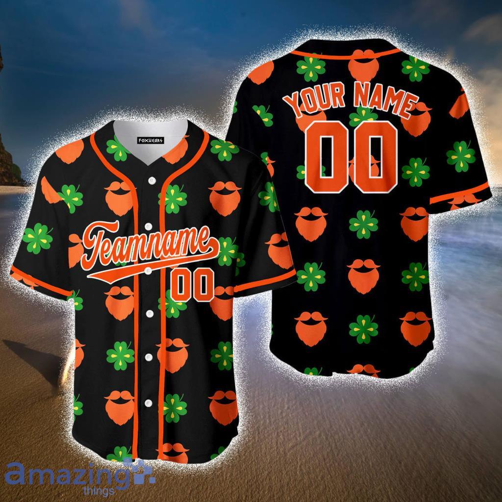 Custom Name Patricks Beards Orange White Baseball Jerseys  For Men And Women - Custom Name Patricks Beards Orange White Baseball Jerseys  For Men And Women