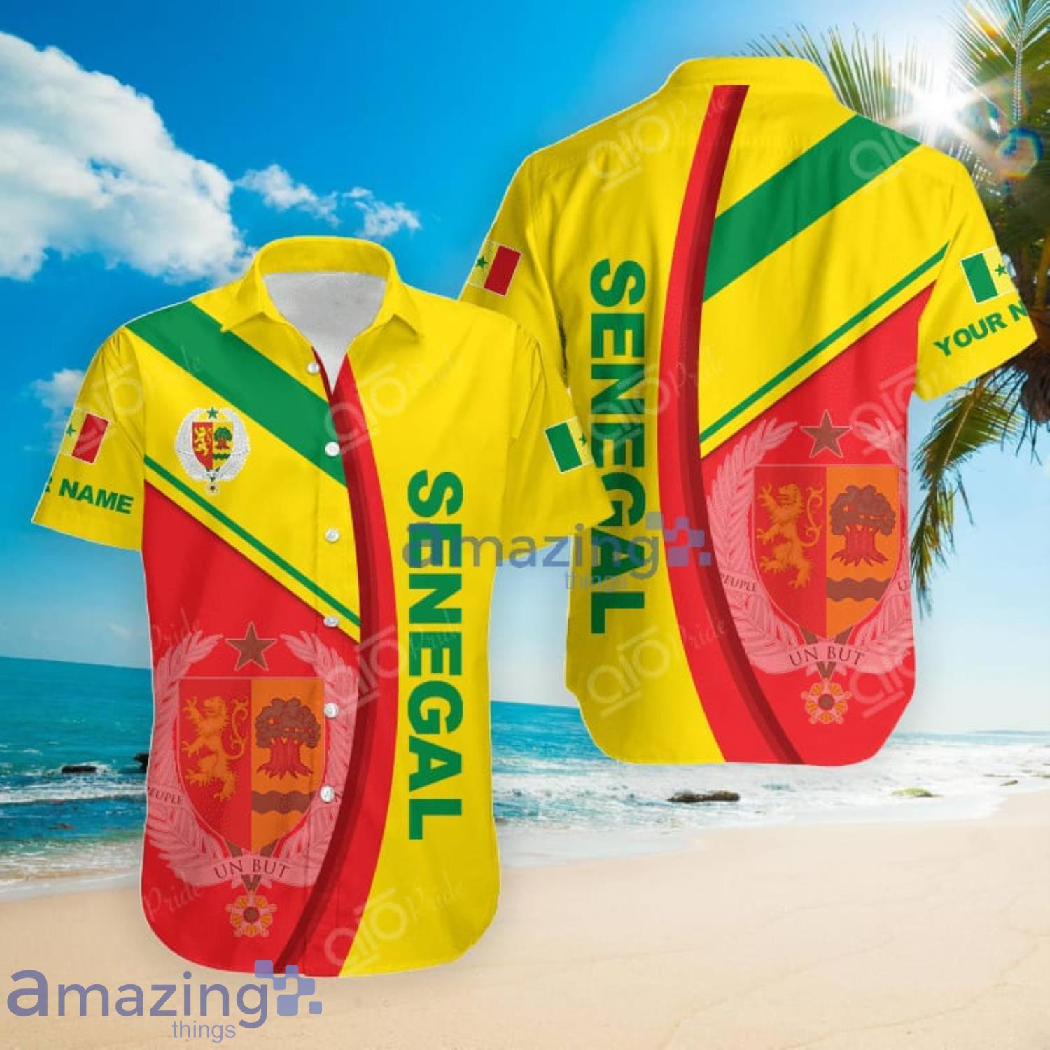 Custom Name Senegal Hawaiian Shirt Summer Gift For Men And Women Product Photo 1