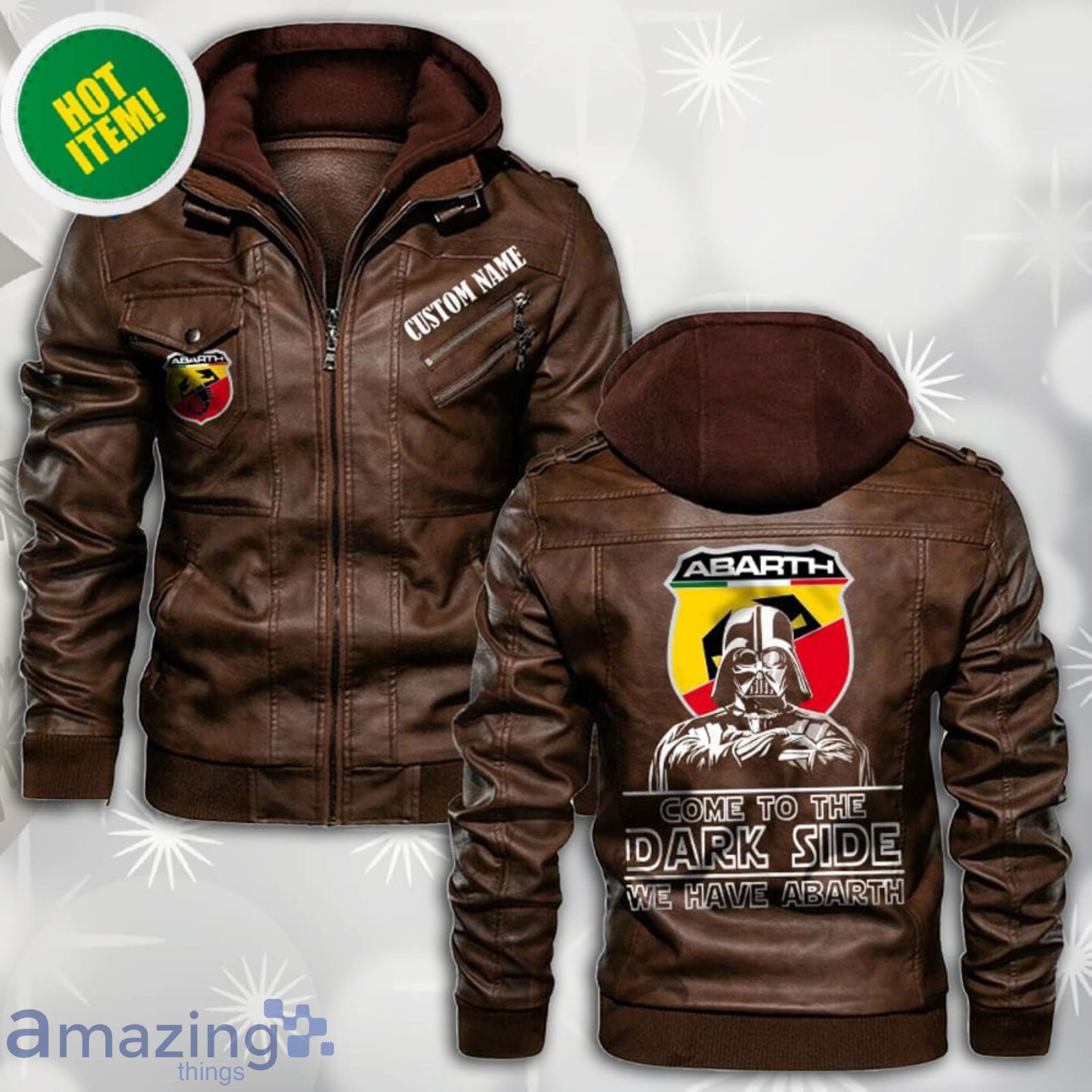 Custom Name Star Wars Come To The Dark Side Abarth 2D Leather Jacket image Custom Name Star Wars Come To The Dark Side Abarth 2D Leather Jacket Product Photo 2