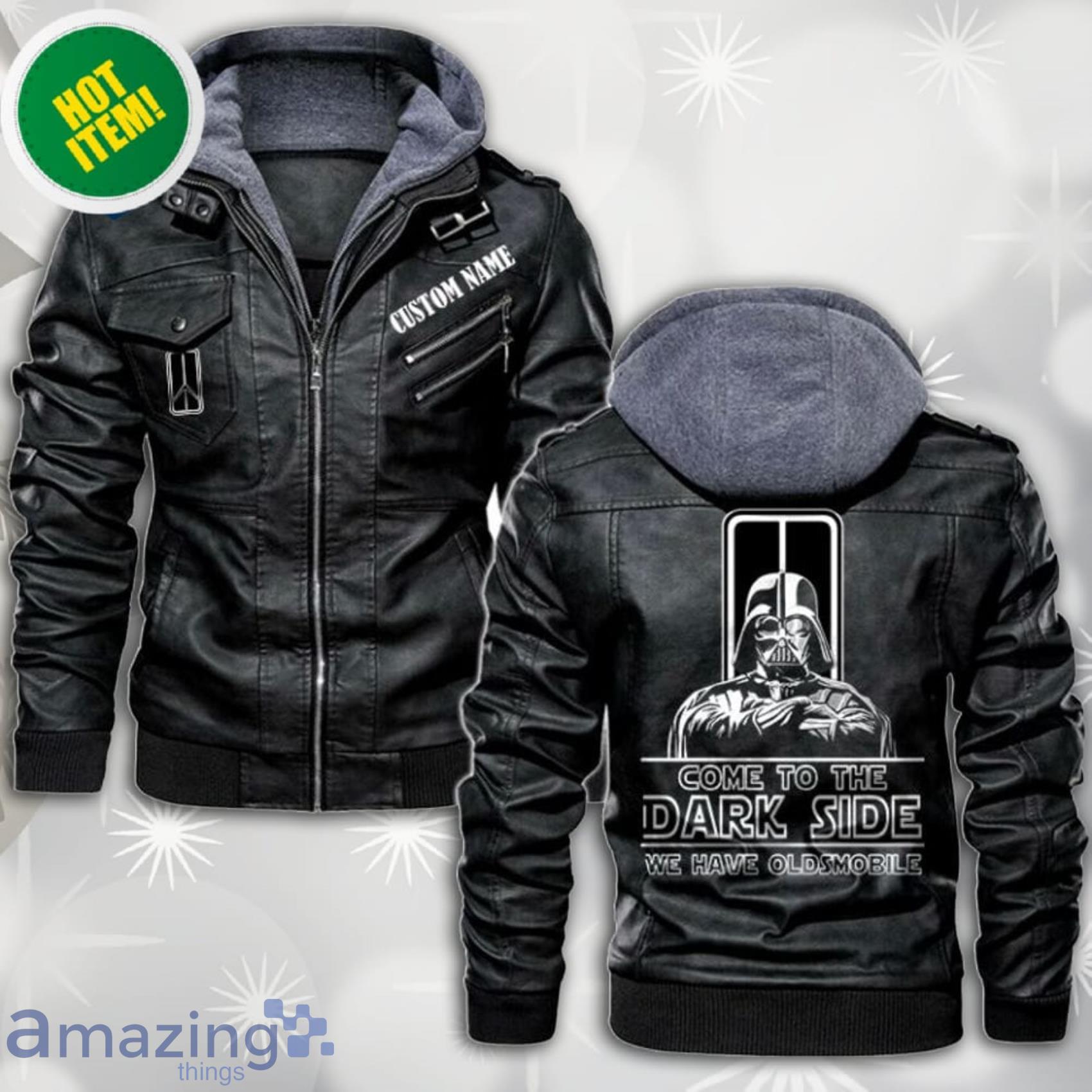 Custom Name Star Wars Come To The Dark Side Oldsmobile Cutlass 2D Leather Jacket Product Photo 1