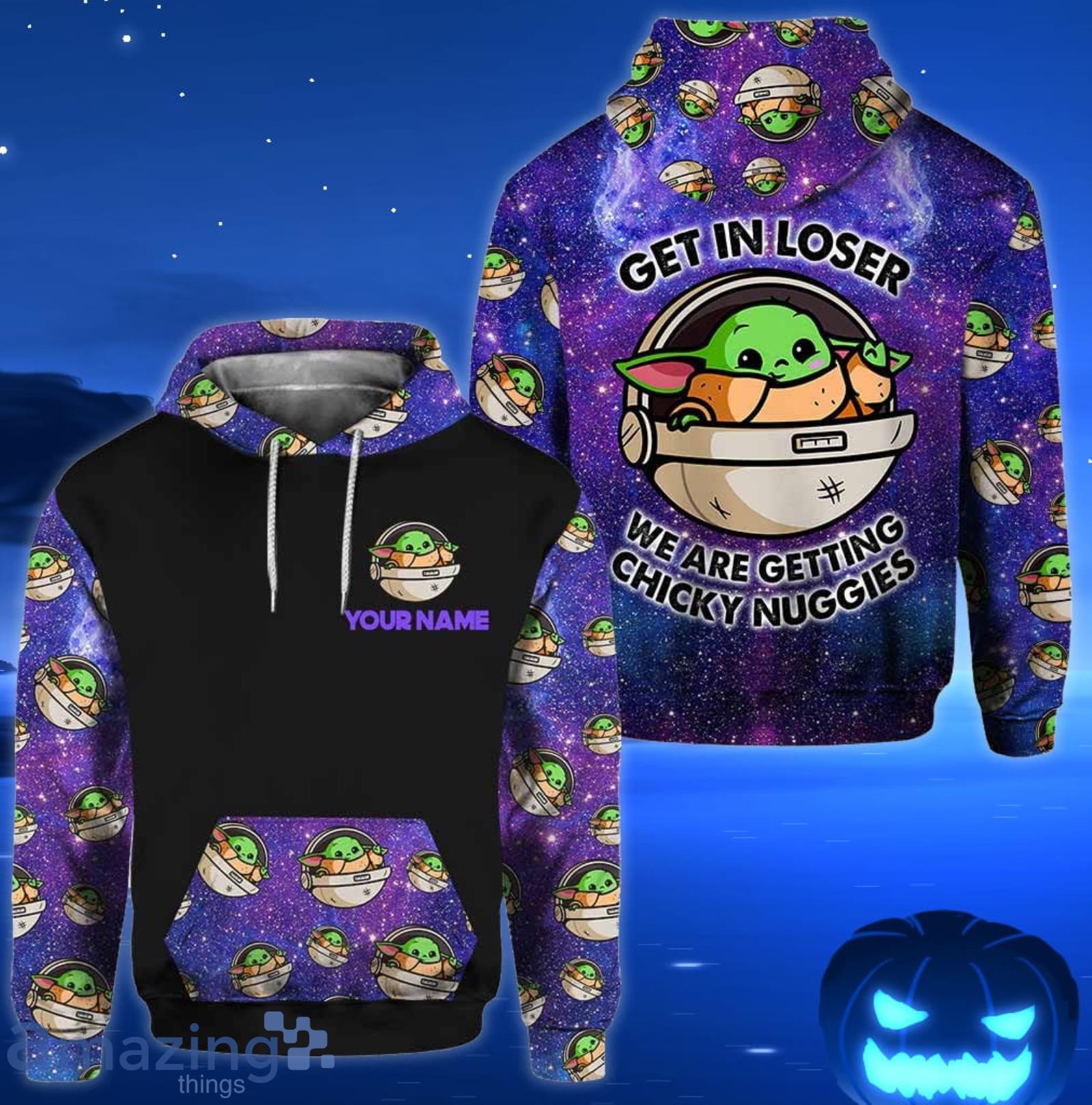 Custom Name Yoda Get In Loser We Are Getting Chicken Nuggies Hoodie And Leggings image Custom Name Yoda Get In Loser We Are Getting Chicken Nuggies Hoodie And Leggings Product Photo 3