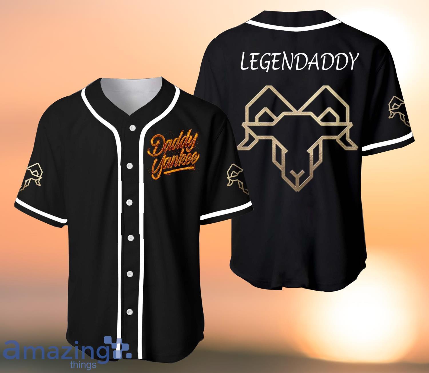 Daddy Yankee Black Jersey Legen Daddy Baseball Jersey Shirt