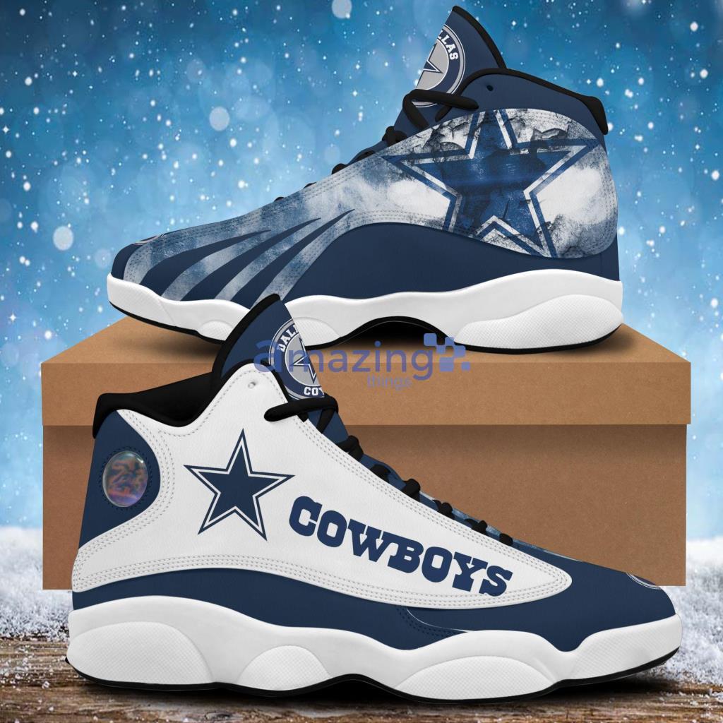 Dallas Cowboys Air Jordan 13 Custom Name Shoes - Mistersoftees