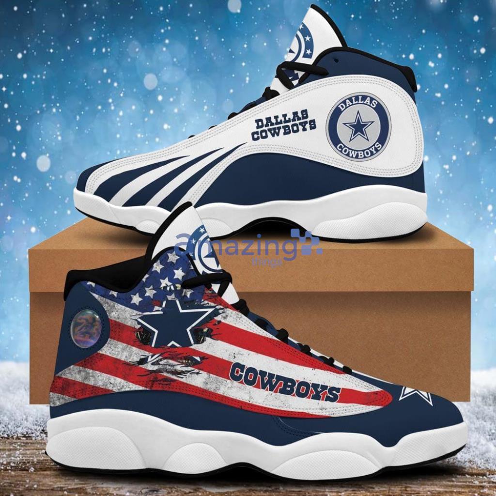 Dallas Cowboys Air Jordan 13 Custom Name Sneakers Sport Shoes - Dallas Cowboys Air Jordan 13 Custom Sneakers Sport Shoes Full Size