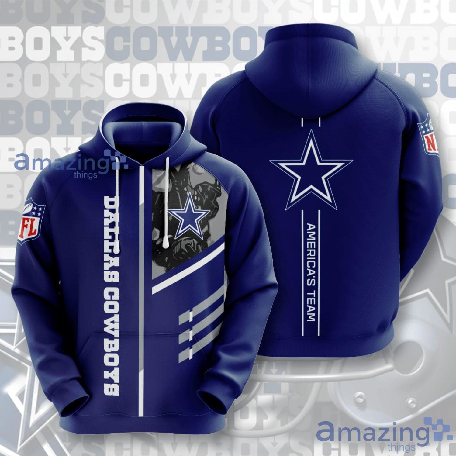 Dallas Cowboys Zip Hoodie 3D Hooded Cowboys America's Team