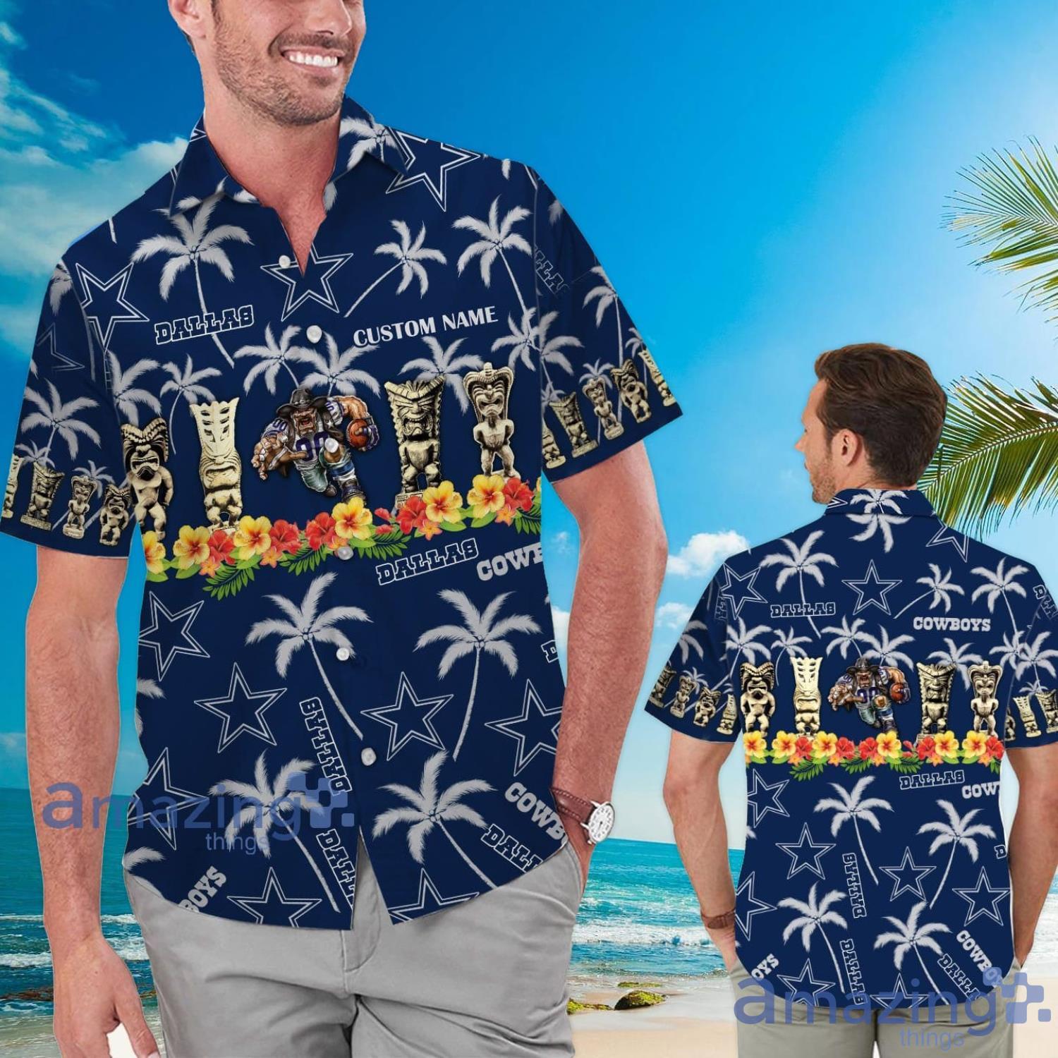 Dallas Cowboys Hawaii Shirt Tropical Pattern Coconut Tree, Custom prints  store