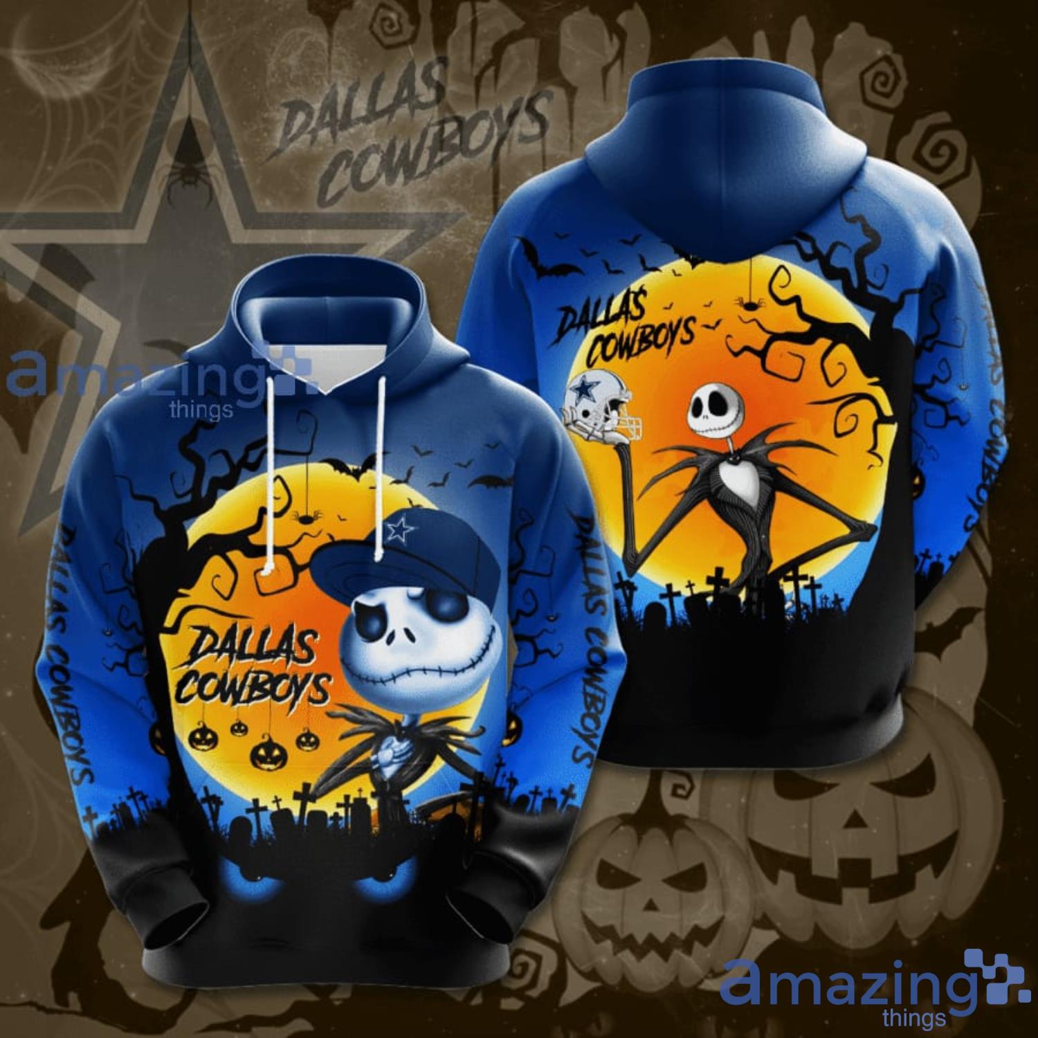 Dallas Cowboys Jack Skellington Halloween Gift 3D Hoodie