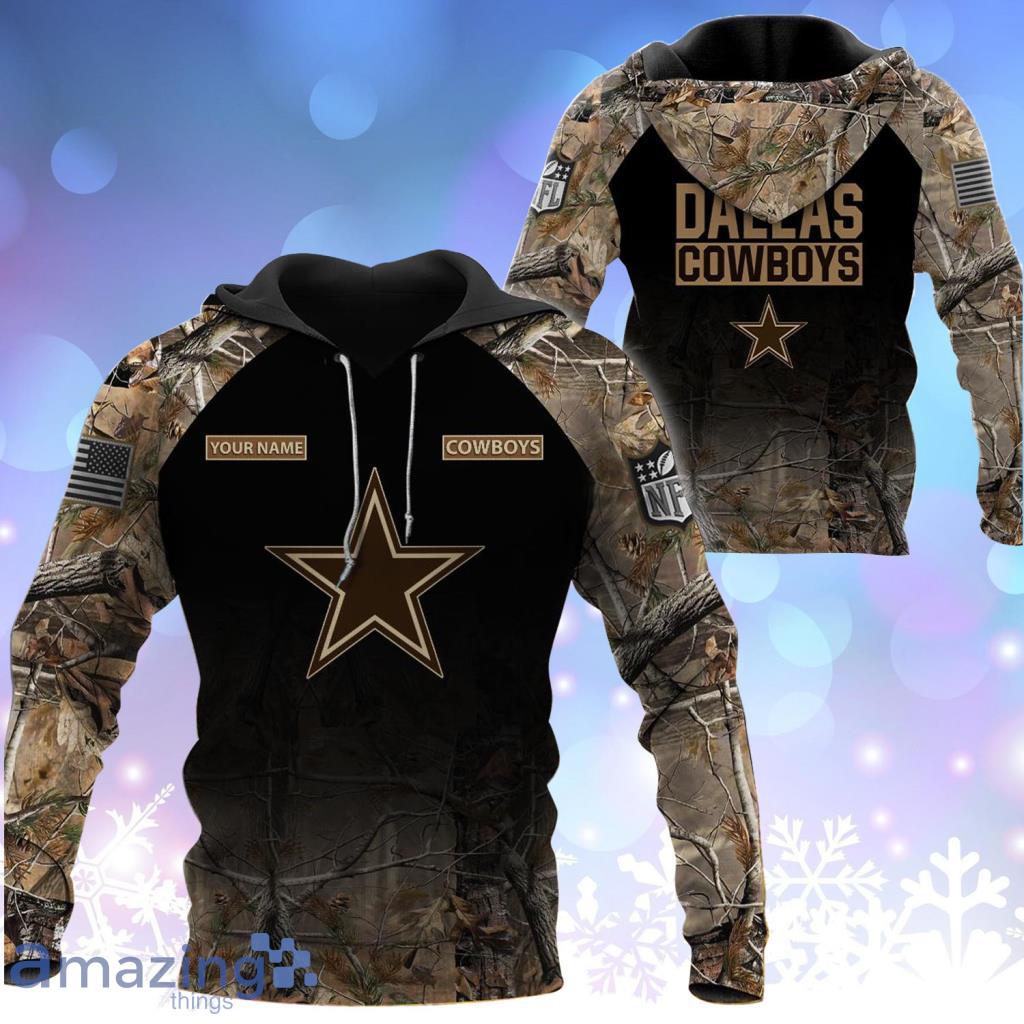 Dallas Cowboys NFL Personalized Your Name Hunting Hoodie 3D All Over Print - Dallas Cowboys NFL Personalized Your Name Hunting Hoodie 3D All Over Print