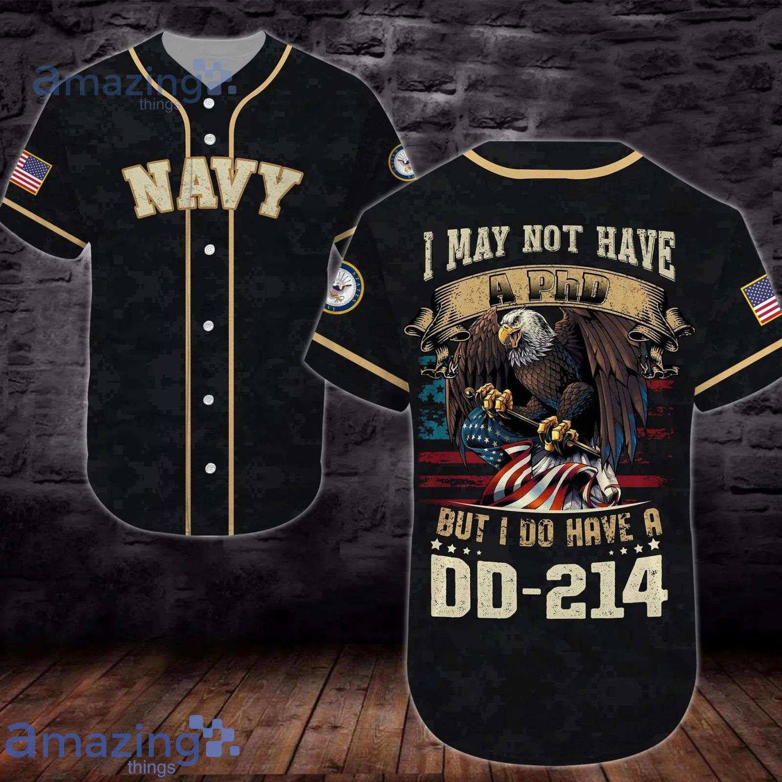DD 214 United States Navy Baseball Jersey Shirt Product Photo 1
