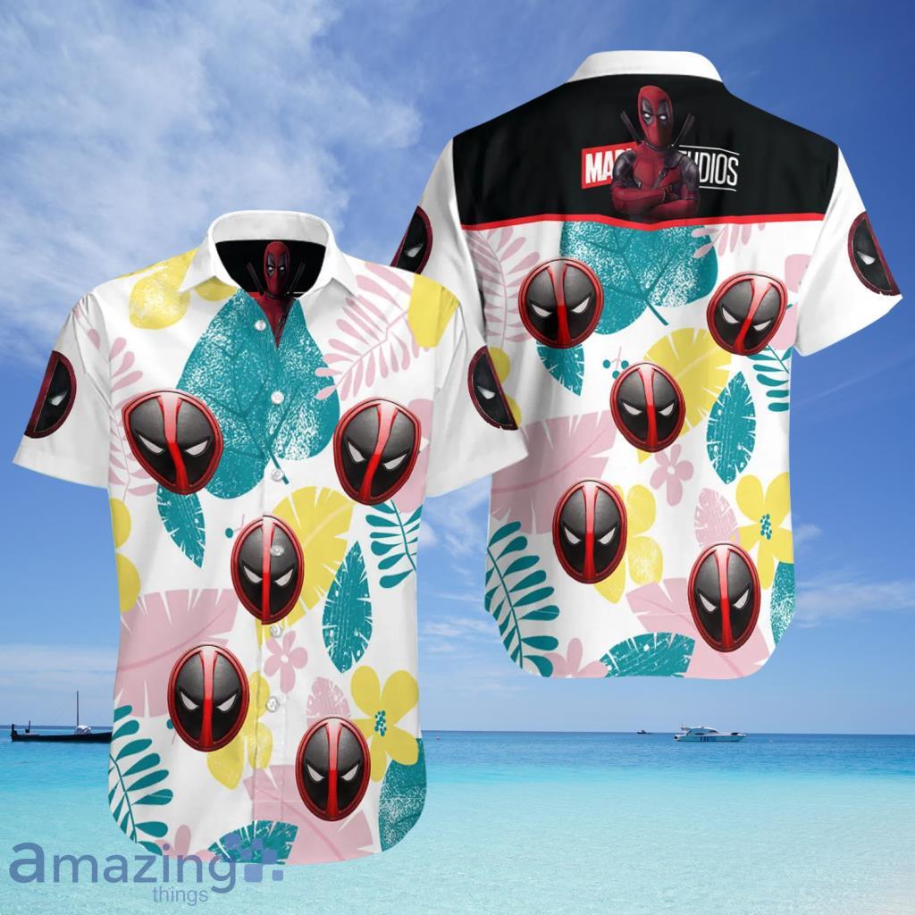 Deadpool Pattern Tropical Hawaiian Shirt For Men And Women - Deadpool Pattern Tropical Hawaiian Shirt For Men And Women