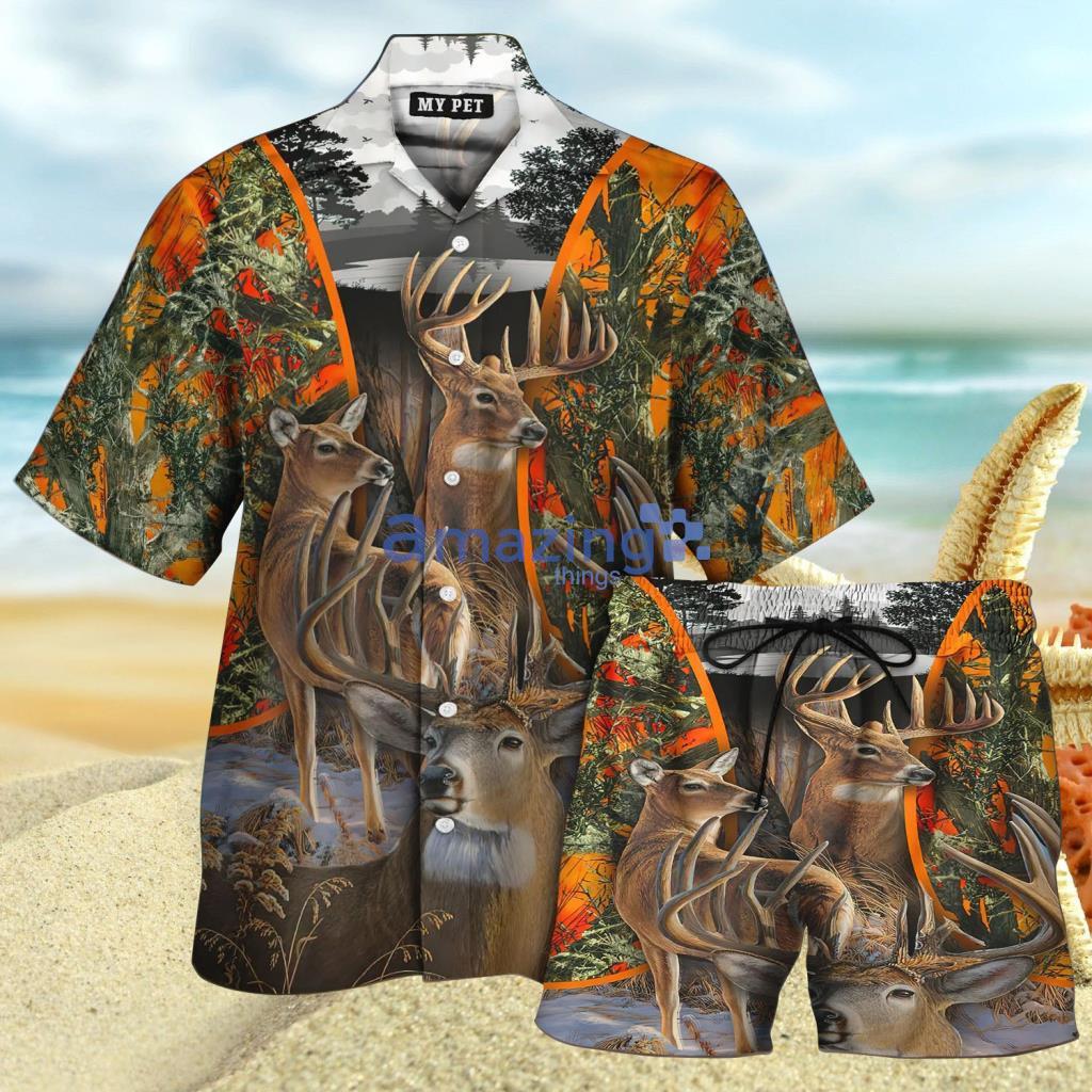 Deer Hunting Hawaiian Shirt And Short - Deer Hunting Hawaiian Shirt And Short