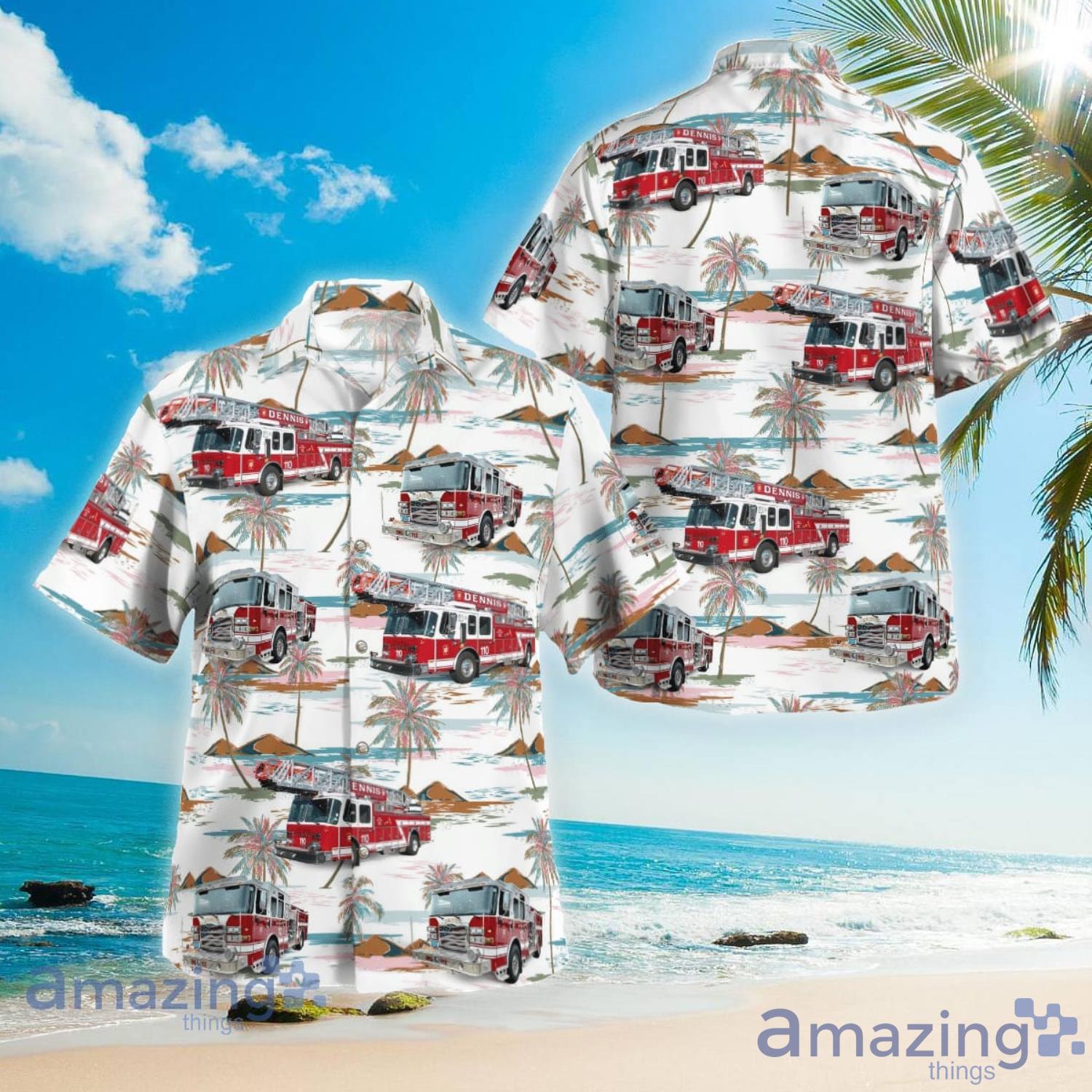 Dennis Fire Department Cape Cod FD Beach Summer Gift Hawaiian Shirt Product Photo 1
