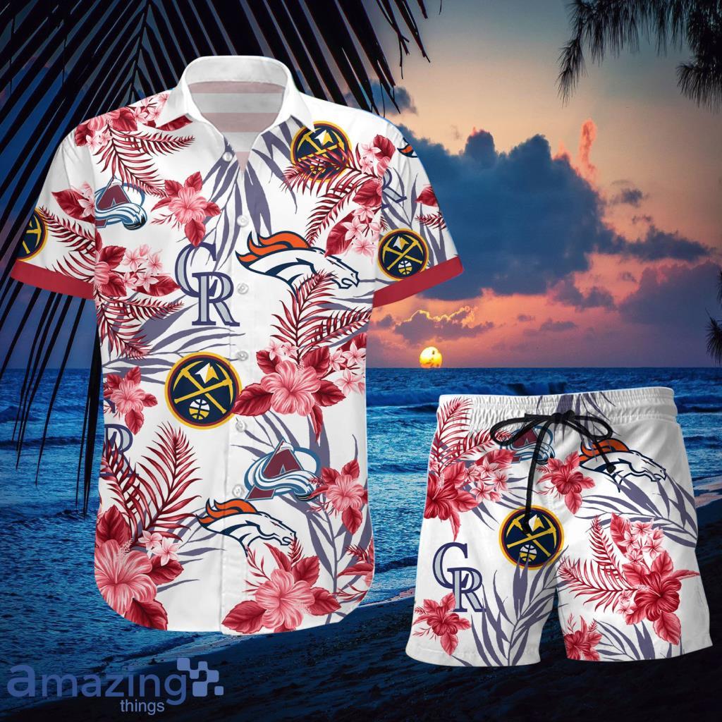 Denver Broncos - Colorado Rockies Tropical Hawaiian Shirt And Short