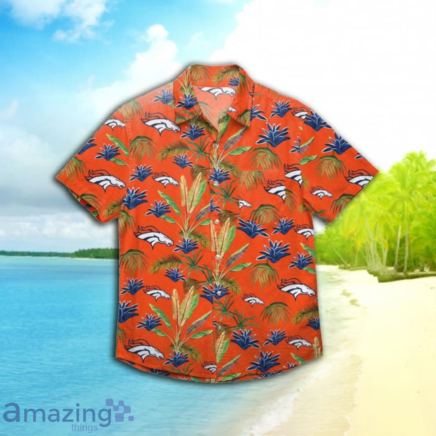 American Broncos Football Print Summer Mens Classic Short Sleeve