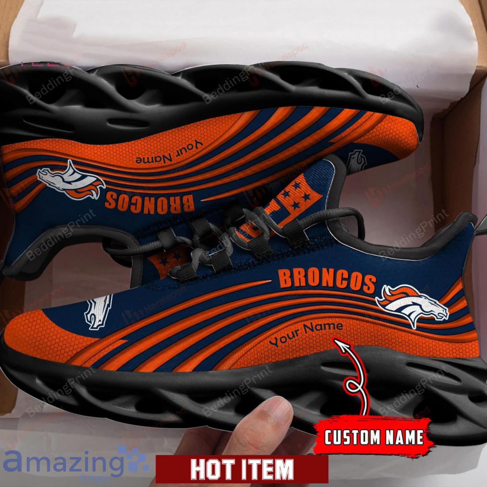 Denver Broncos Custom Print Sport Sneakers NFL Football