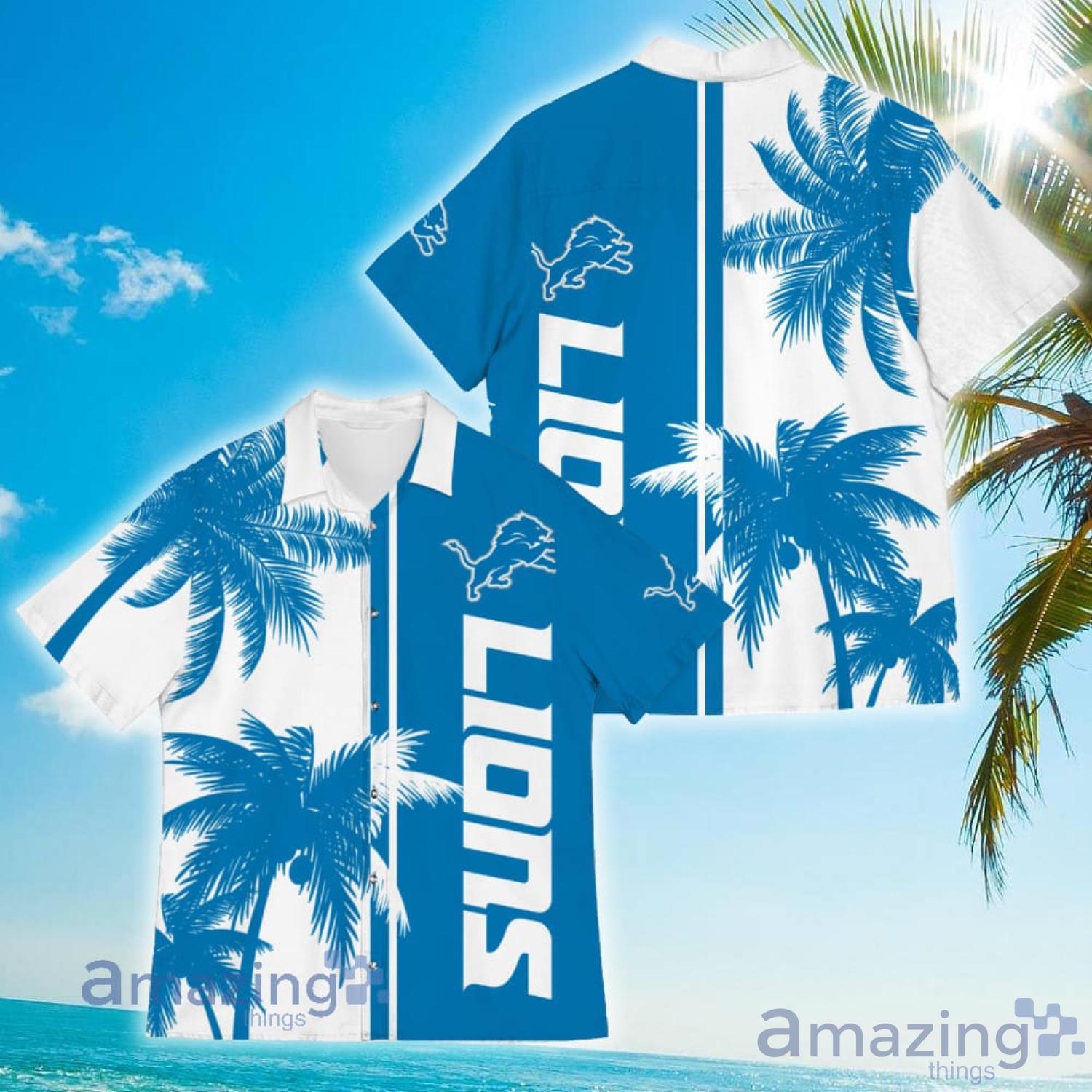 Men's Detroit Lions T-shirt Palm Trees Graphic in 2023