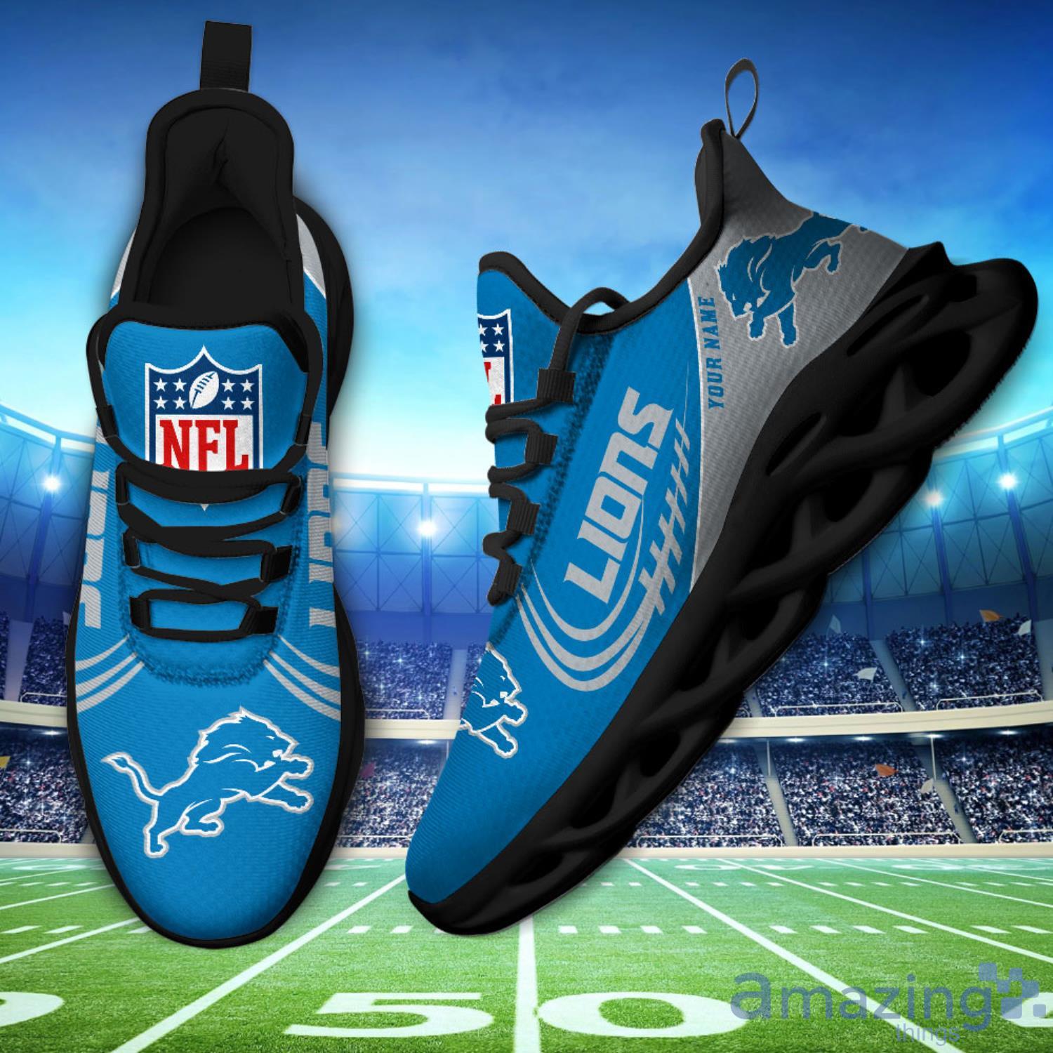 Detroit Lions Hunting camo style Max Soul Shoes Best Gift For Men And Women  Fans