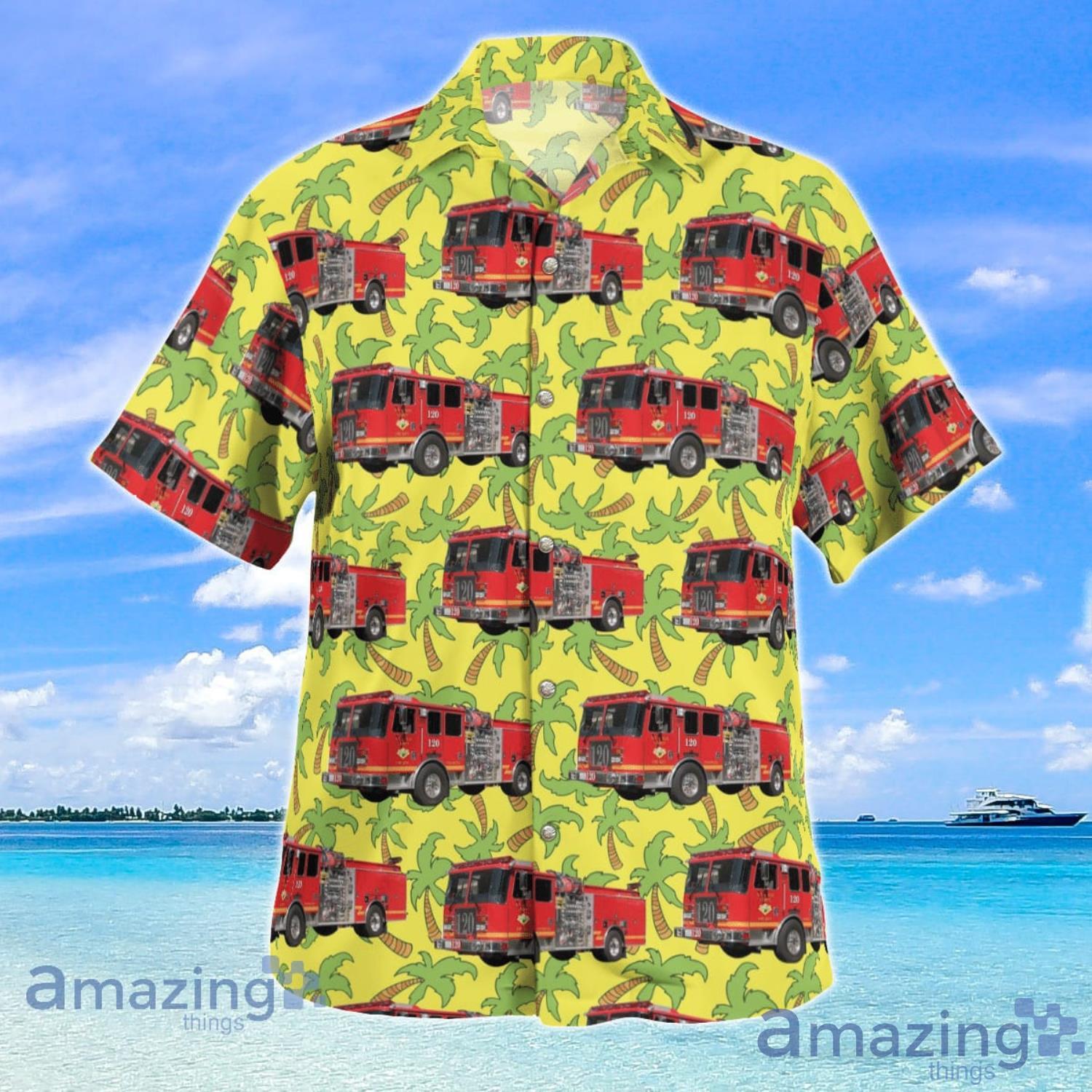 Diamond Bar Los Angeles County Fire Department Beach Summer Gift Hawaiian Shirt image Diamond Bar Los Angeles County Fire Department Beach Summer Gift Hawaiian Shirt Product Photo 2
