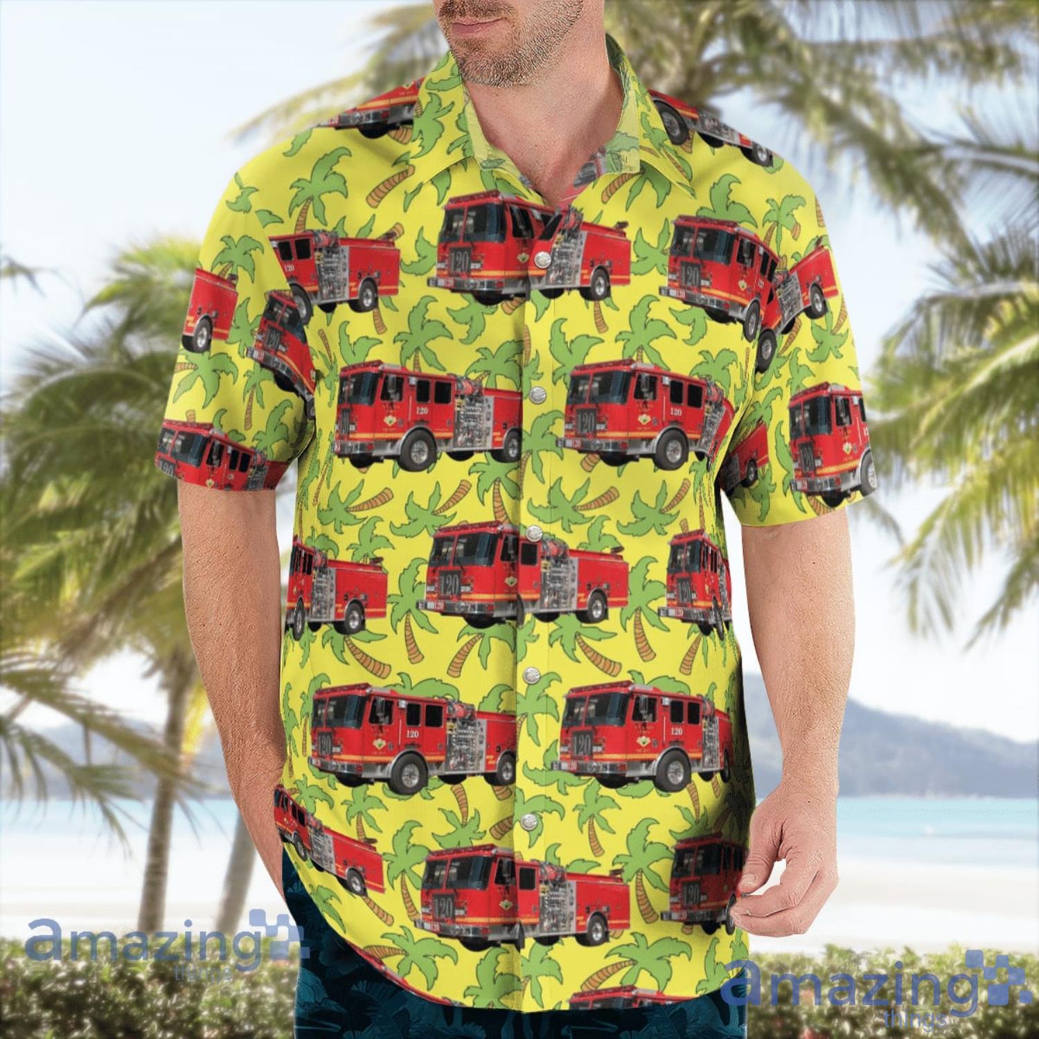 Diamond Bar Los Angeles County Fire Department Beach Summer Gift Hawaiian Shirt image Diamond Bar Los Angeles County Fire Department Beach Summer Gift Hawaiian Shirt Product Photo 3