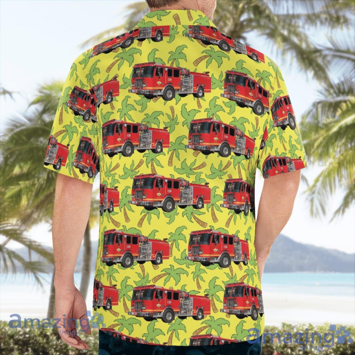 Diamond Bar Los Angeles County Fire Department Beach Summer Gift Hawaiian Shirt image Diamond Bar Los Angeles County Fire Department Beach Summer Gift Hawaiian Shirt Product Photo 4