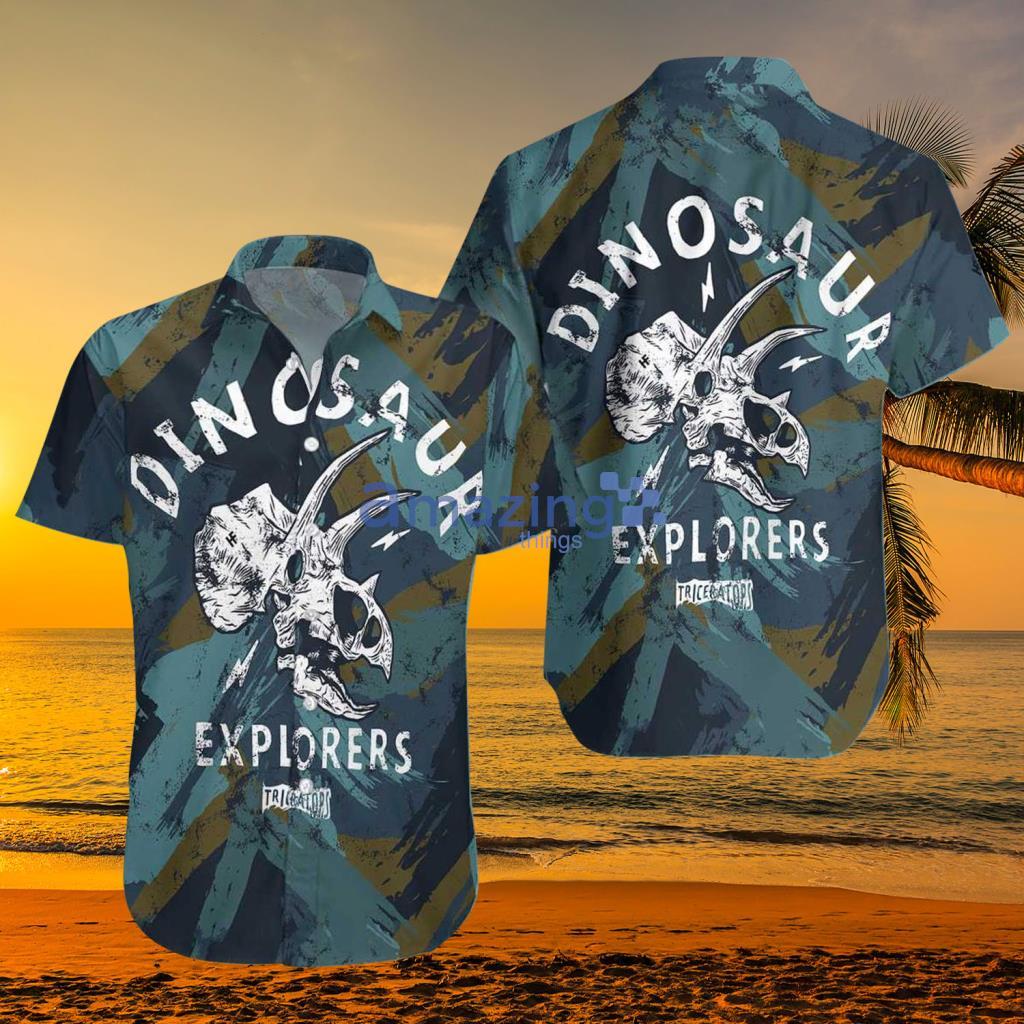 Dinosaur Explores Aloha Hawaiian Shirt - Dinosaur Explores Aloha Hawaiian Shirt