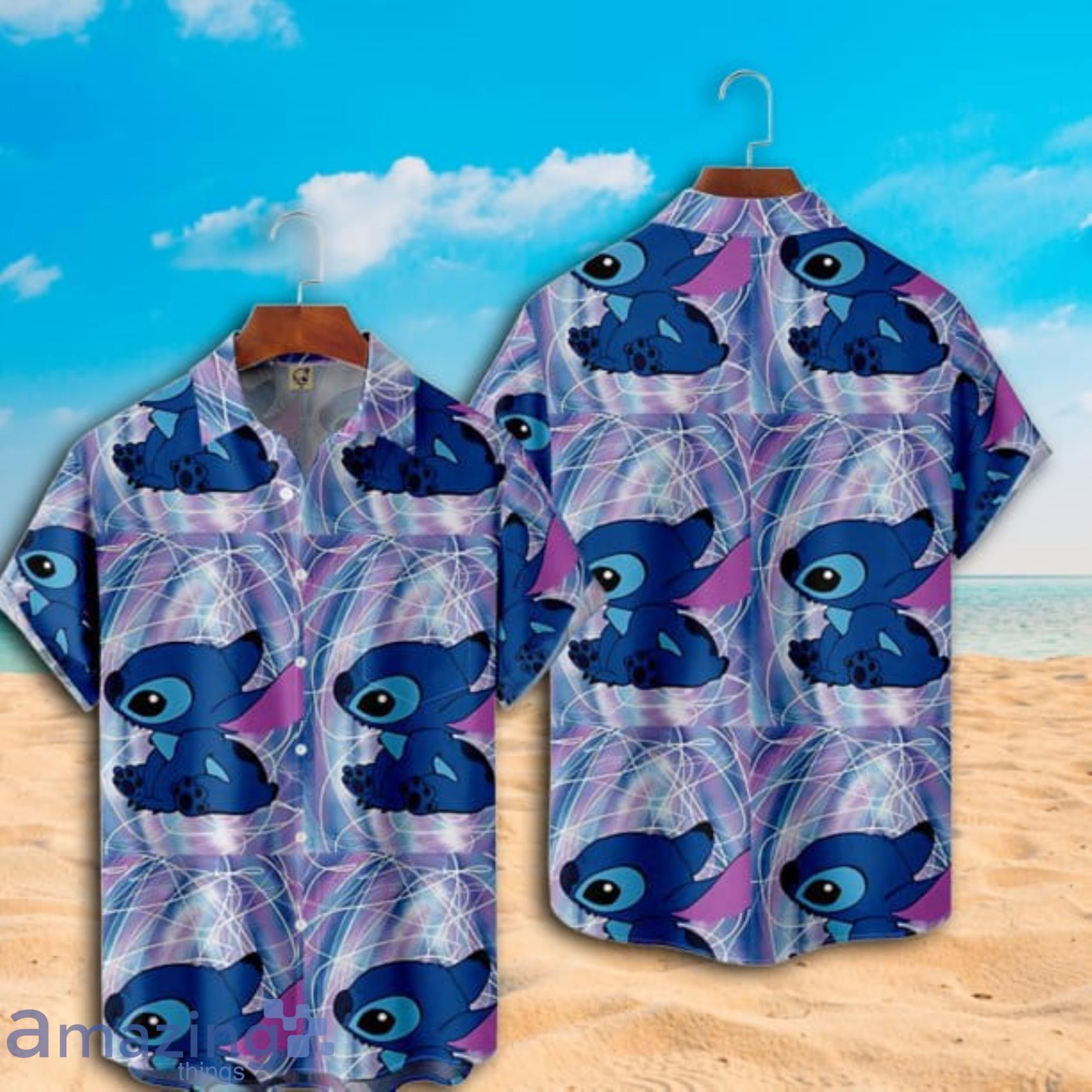 Disney Aloha Stitch Ohana Light Effect Short Sleeve Hawaiian Shirt image Disney Aloha Stitch Ohana Light Effect Short Sleeve Hawaiian Shirt Product Photo 2