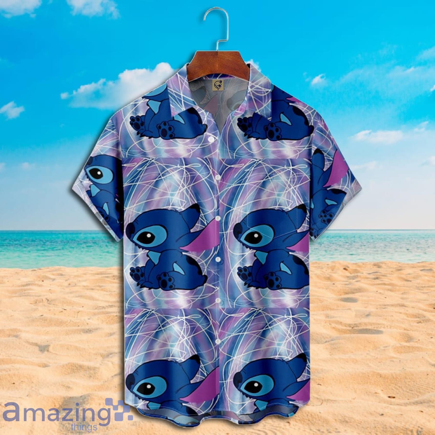 Disney Aloha Stitch Ohana Light Effect Short Sleeve Hawaiian Shirt image Disney Aloha Stitch Ohana Light Effect Short Sleeve Hawaiian Shirt Product Photo 3