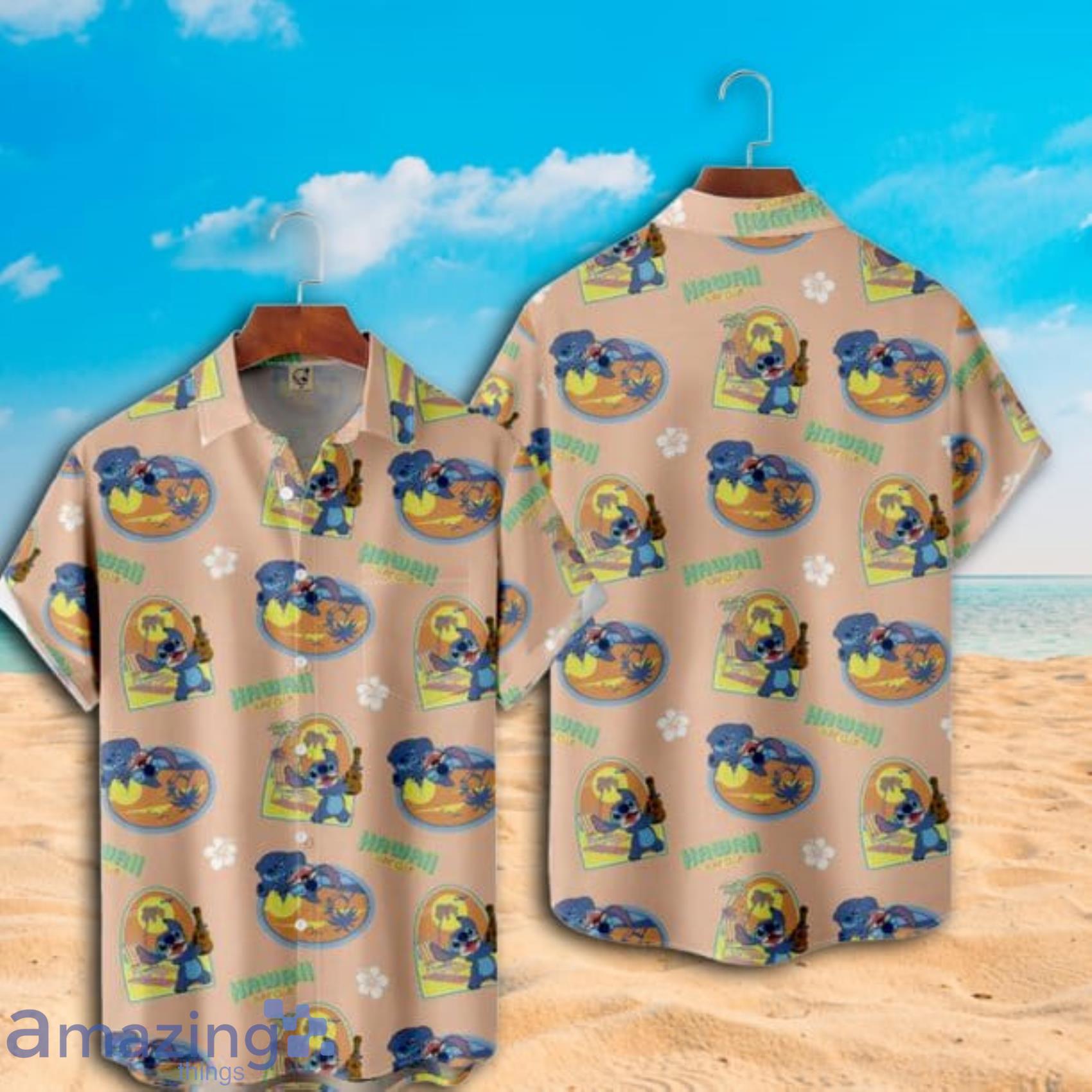 Disney Aloha Stitch Ohana Short Sleeve Hawaiian Shirt For Men And Women Product Photo 1