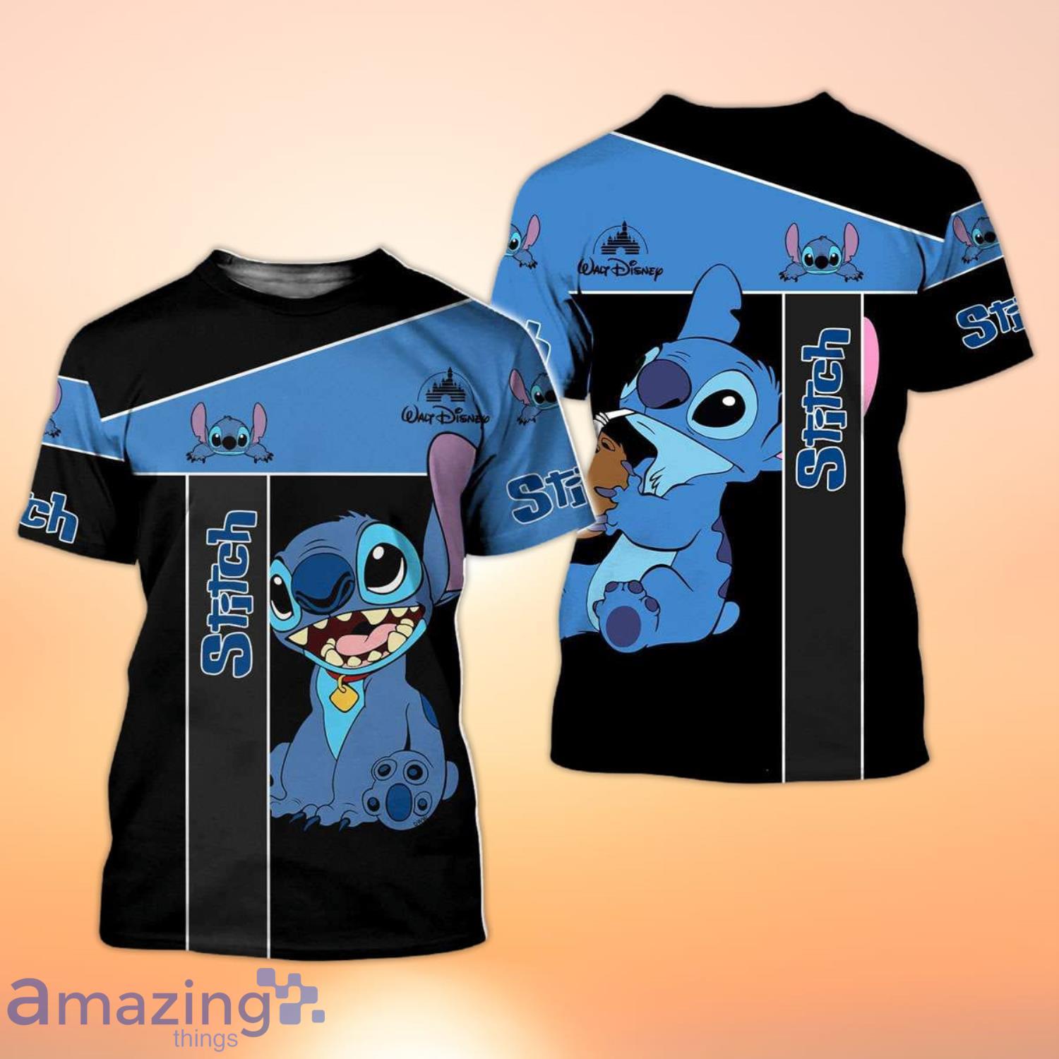 Disney Lilo And Stitch Drinking Coconut Stitch Lover 3D T Shirt Product Photo 1 Disney Lilo And Stitch Drinking Coconut Stitch Lover 3D T Shirt Product Photo 1