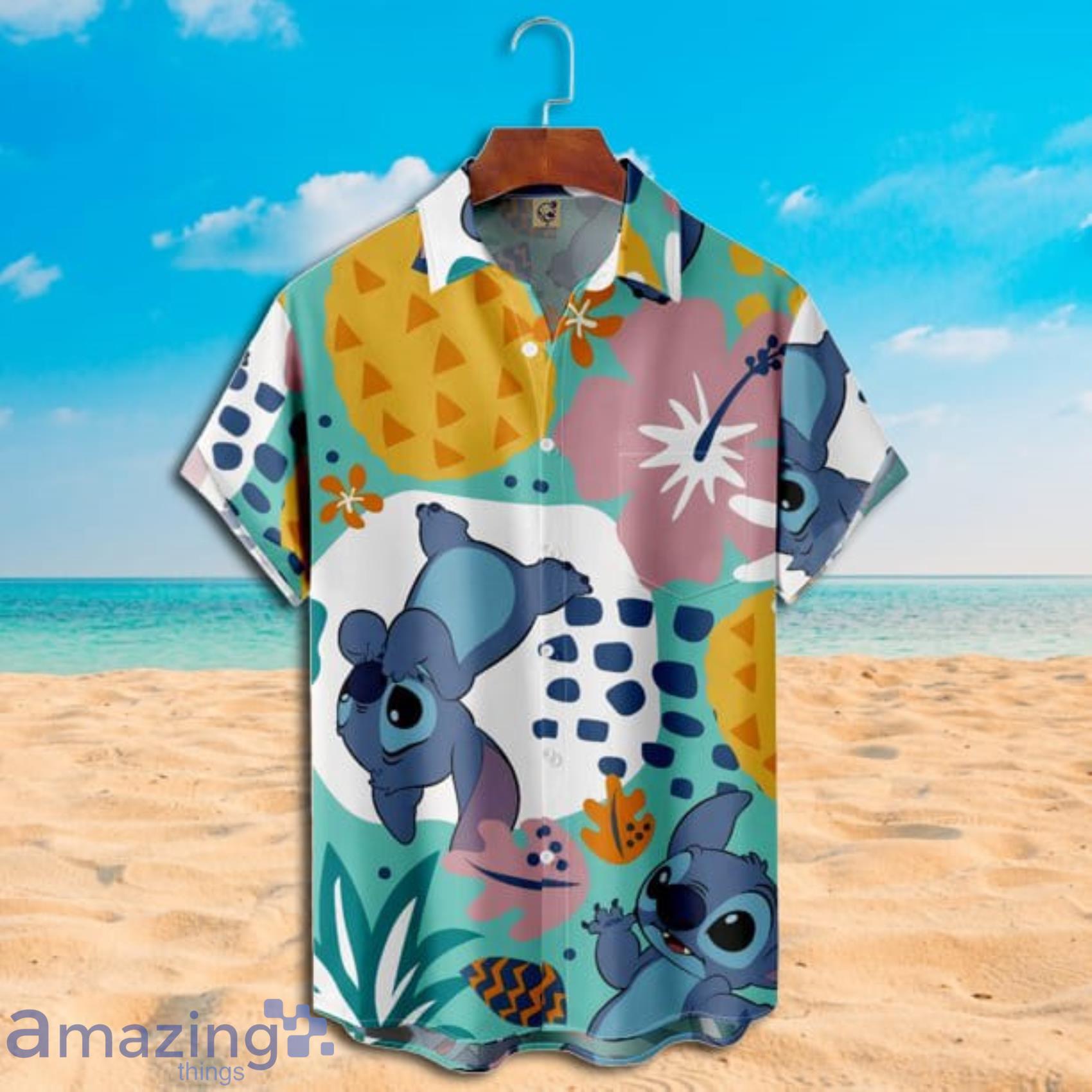 Disney Stitch And Lilo Cartoon Short Sleeve Hawaiian Shirt image Disney Stitch And Lilo Cartoon Short Sleeve Hawaiian Shirt Product Photo 2