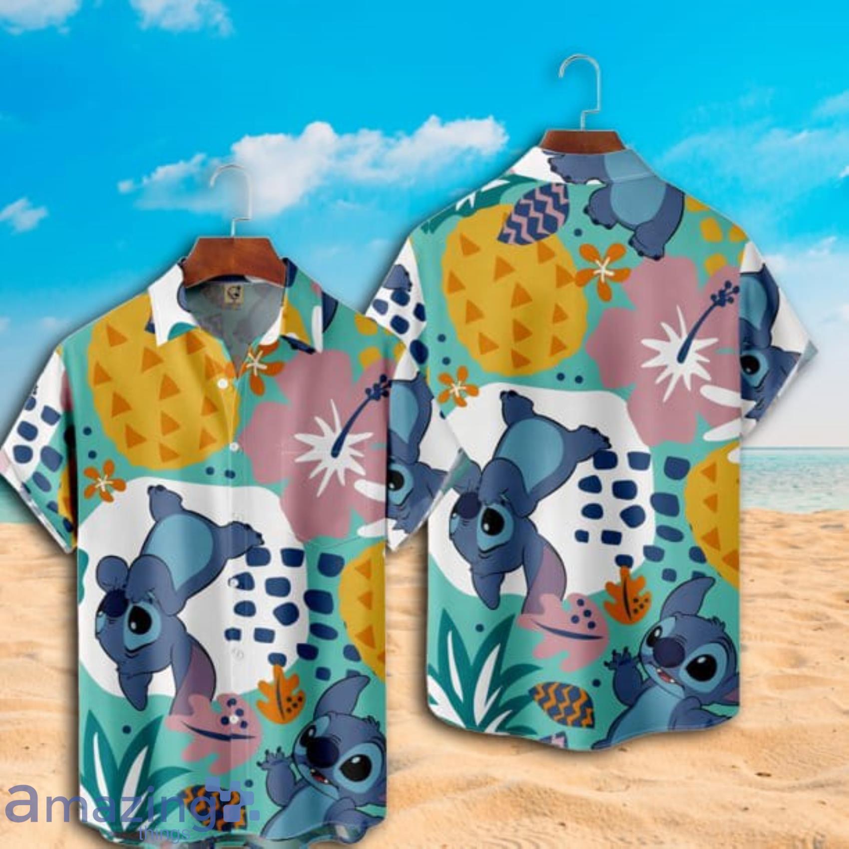 Disney Stitch And Lilo Cartoon Short Sleeve Hawaiian Shirt image Disney Stitch And Lilo Cartoon Short Sleeve Hawaiian Shirt Product Photo 3