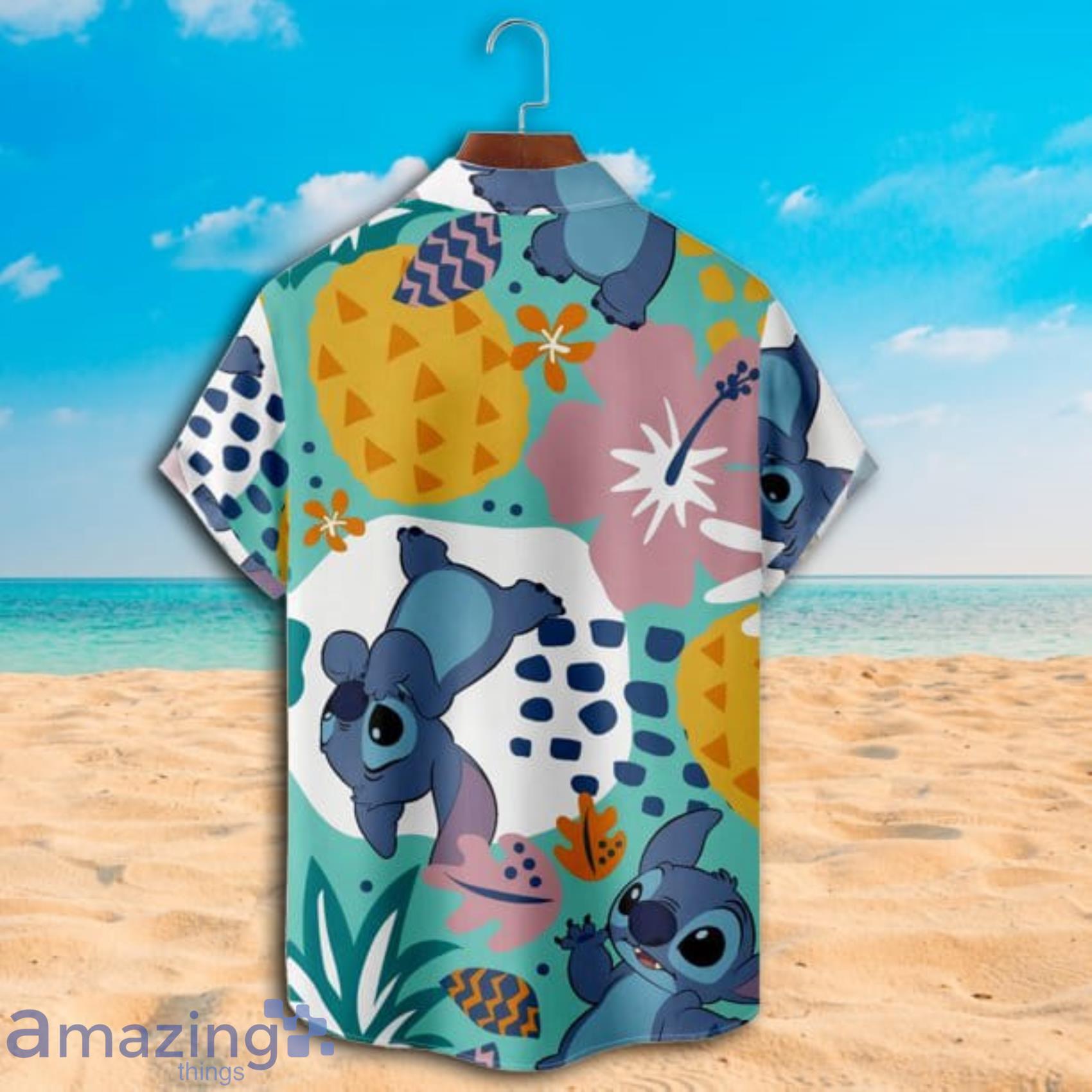 Disney Stitch And Lilo Cartoon Short Sleeve Hawaiian Shirt Product Photo 1