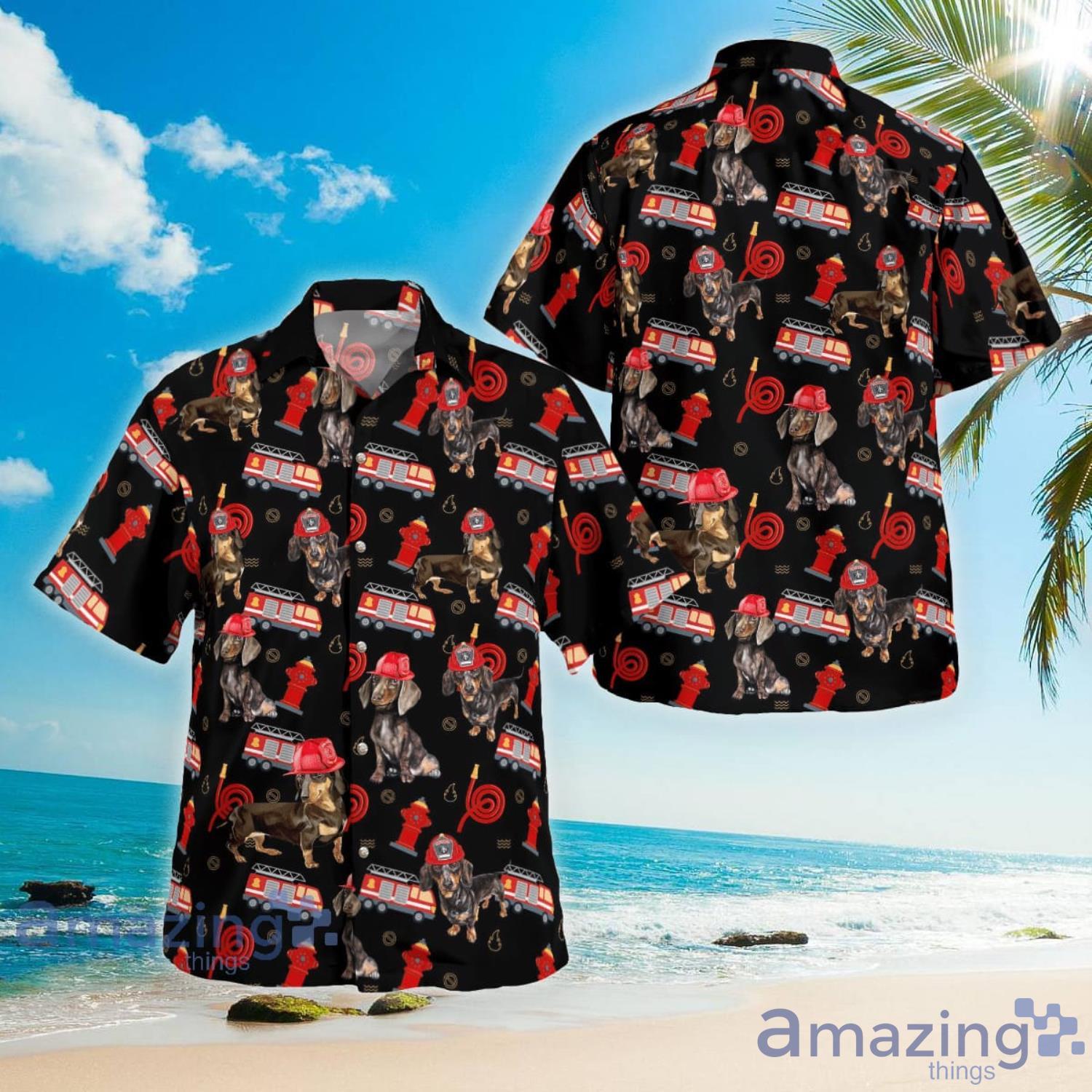 Dog Lover Dachshund Fire Rescue Hawaiian Shirt Aloha Summer Gift For Men And Women Product Photo 1
