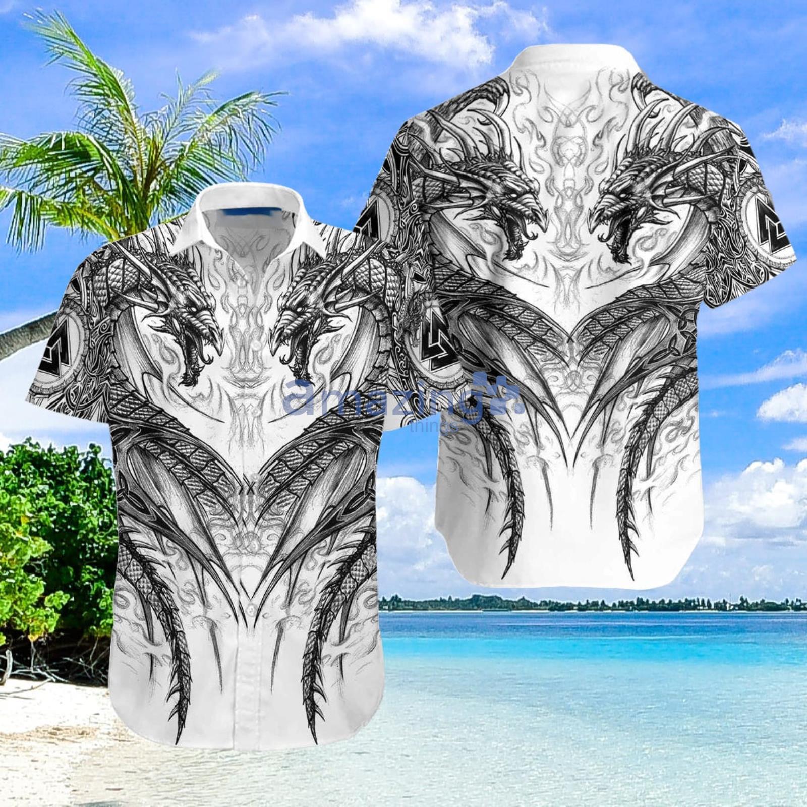 Dragon Aloha White Hawaiian Shirt Summer Gift For Men And Women Product Photo 1