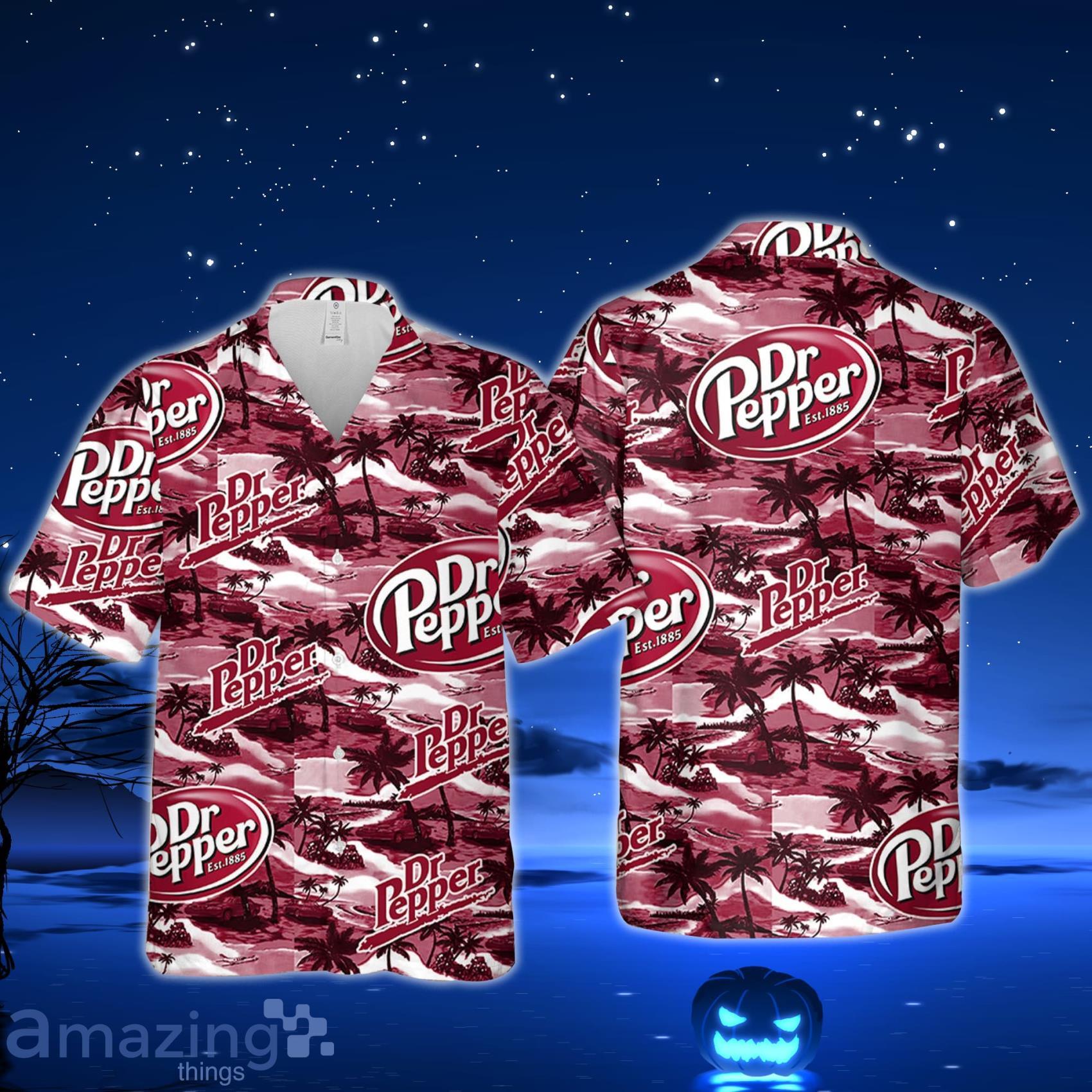 Dr.Pepper Hawaiian Sea Island Pattern Hawaiian Shirt, Summer Beer Hawaiian  Shirt - Trendy Aloha