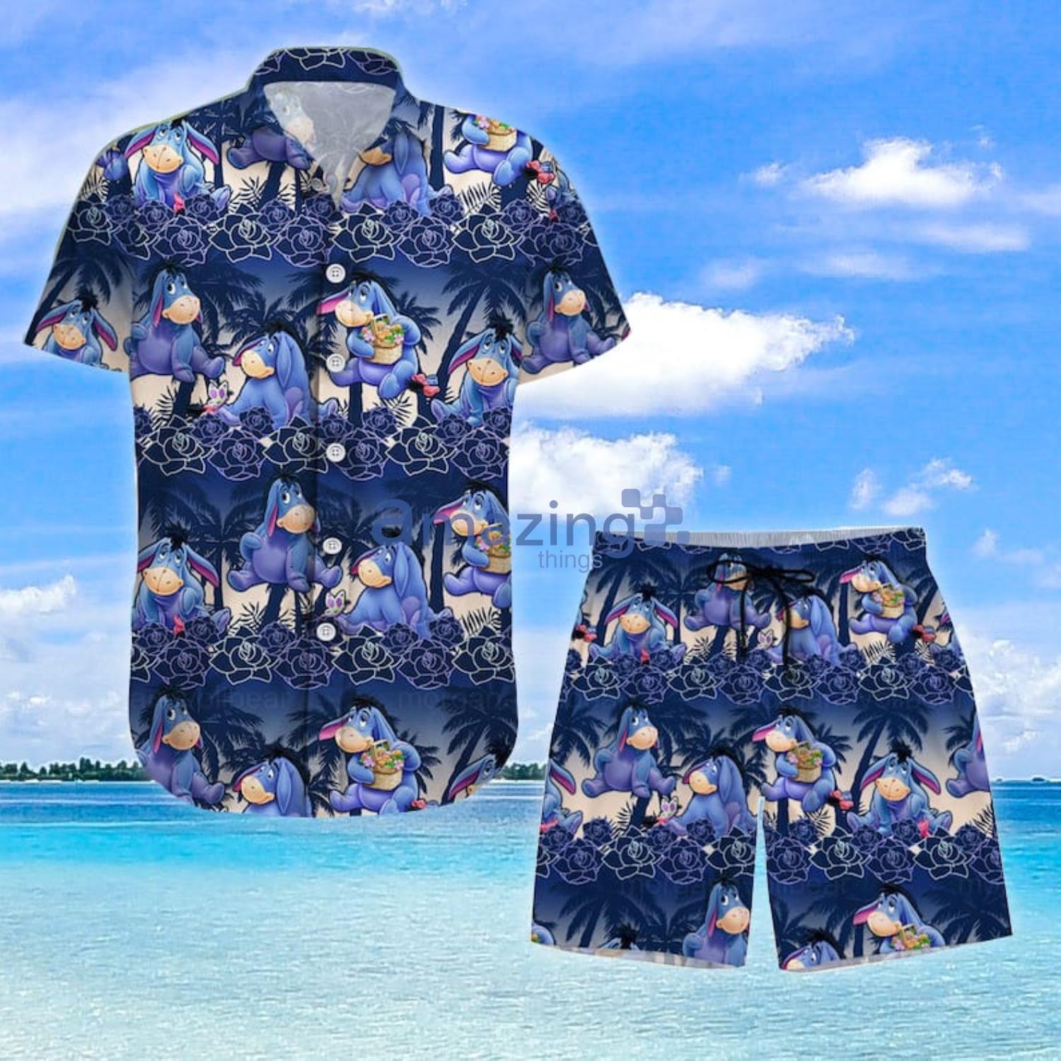 Eeyore Hawaiian Shirt Eeyore Lover Winnie The Pooh Hawaiian Shirt And Shorts Product Photo 1