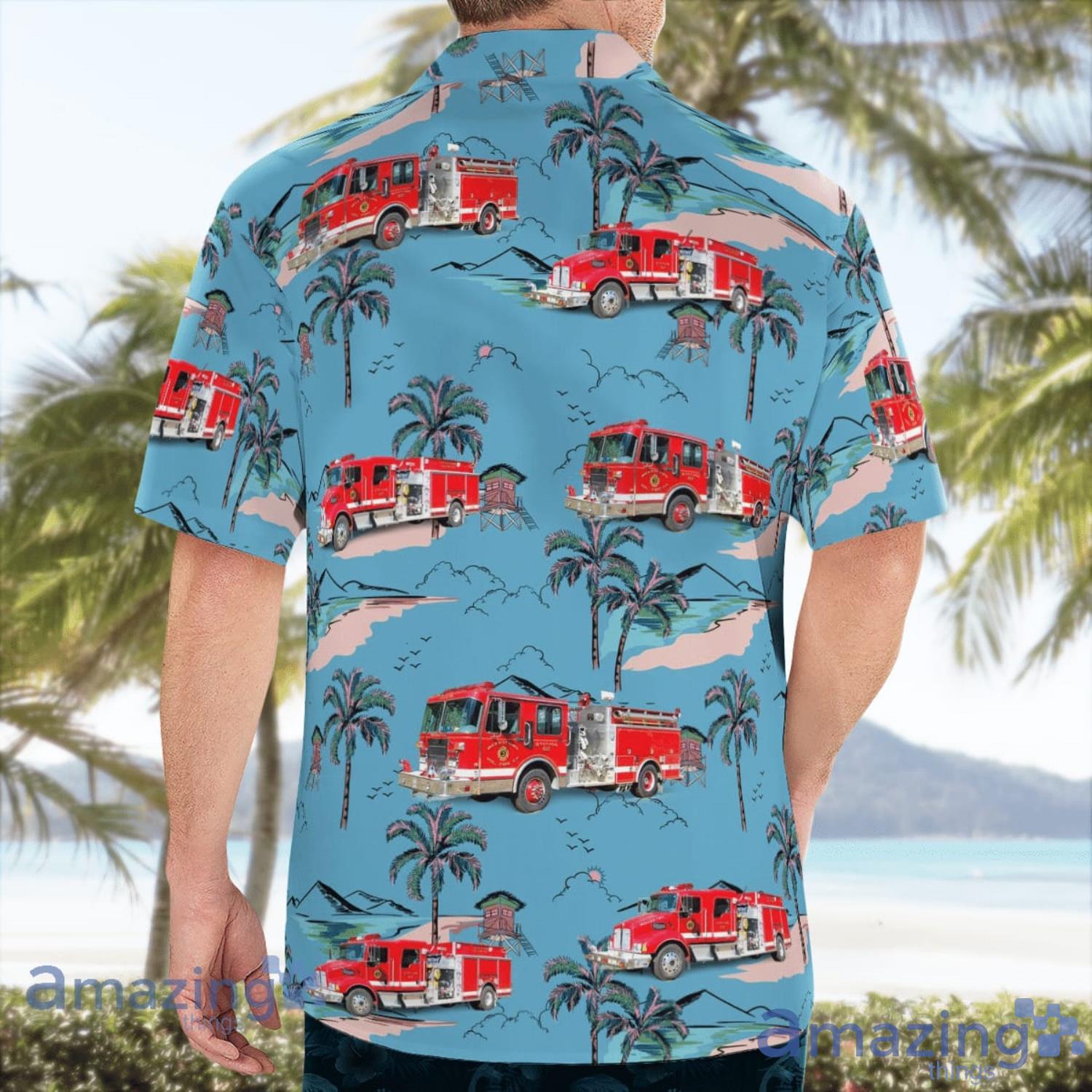 Egg Harbor City New Jersey Weekstown Volunteer Fire Company No. 3 Beach Summer Gift Hawaiian Shirt image Egg Harbor City New Jersey Weekstown Volunteer Fire Company No. 3 Beach Summer Gift Hawaiian Shirt Product Photo 4