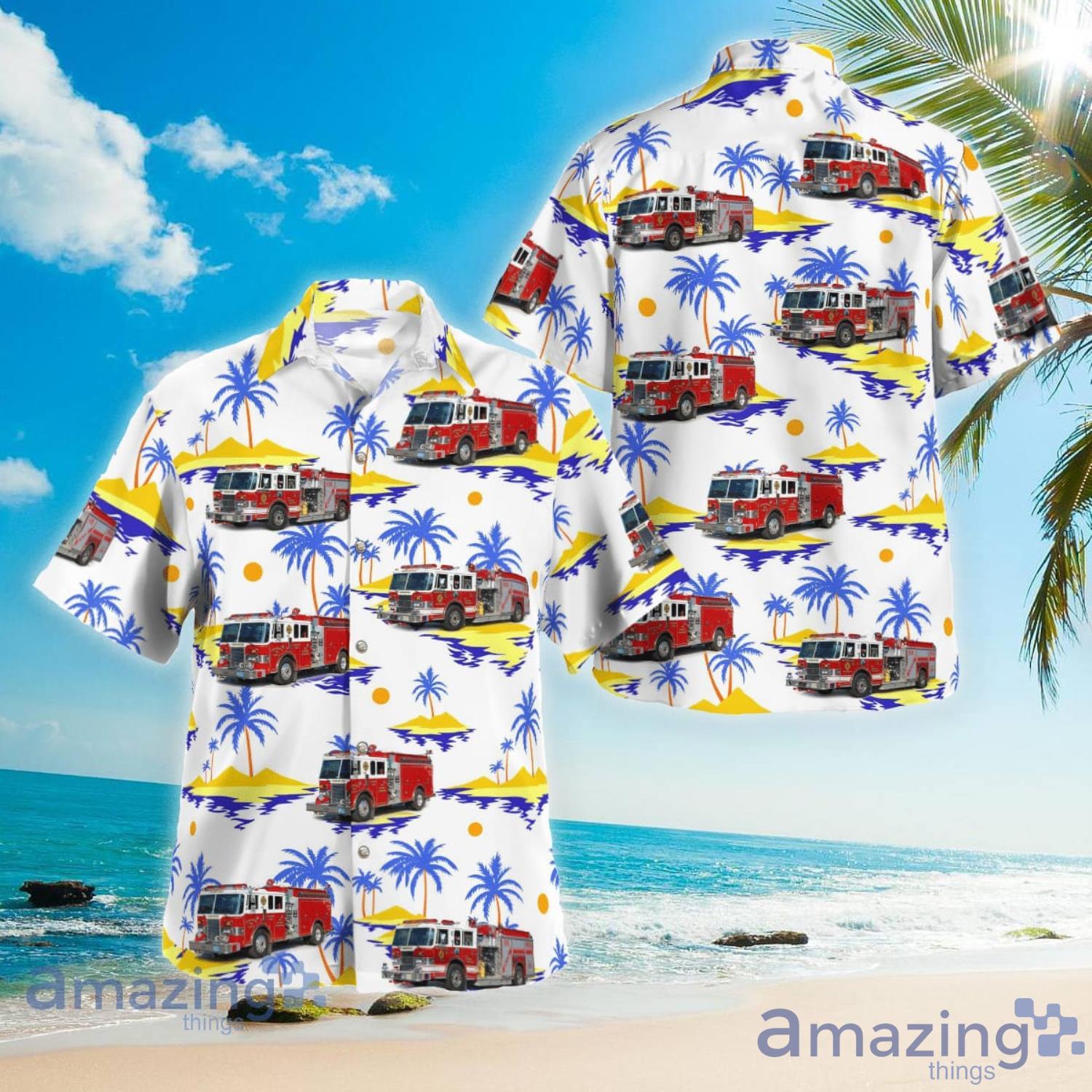 Egg Harbor Township New Jersey Farmington Volunteer Volunteer Fire Company No. 4 Beach Summer Gift White Hawaiian Shirt Product Photo 1 Egg Harbor Township New Jersey Farmington Volunteer Volunteer Fire Company No. 4 Beach Summer Gift White Hawaiian Shirt Product Photo 1